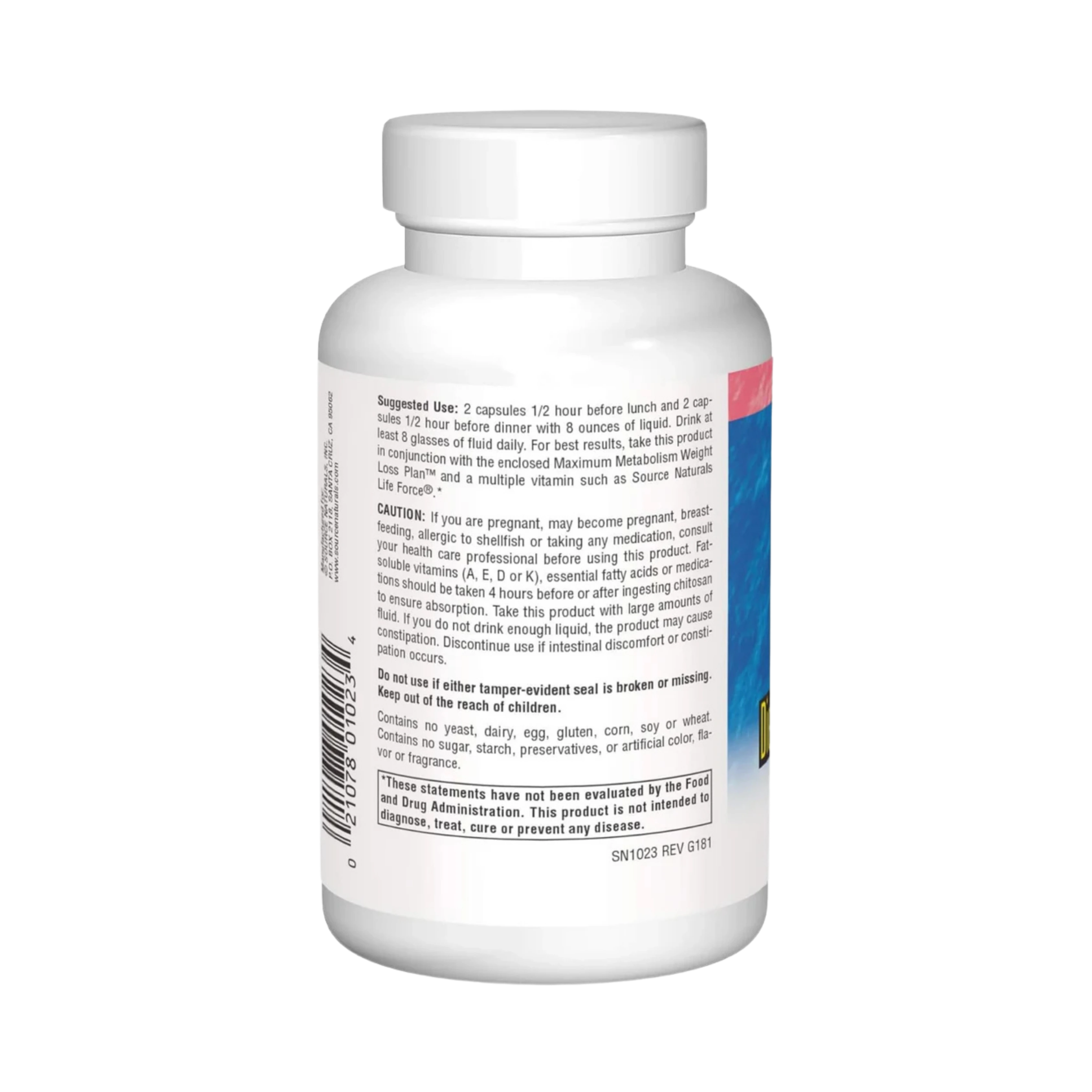 Source Naturals, Diet Chitosan, 500 Mg, 60 Capsules