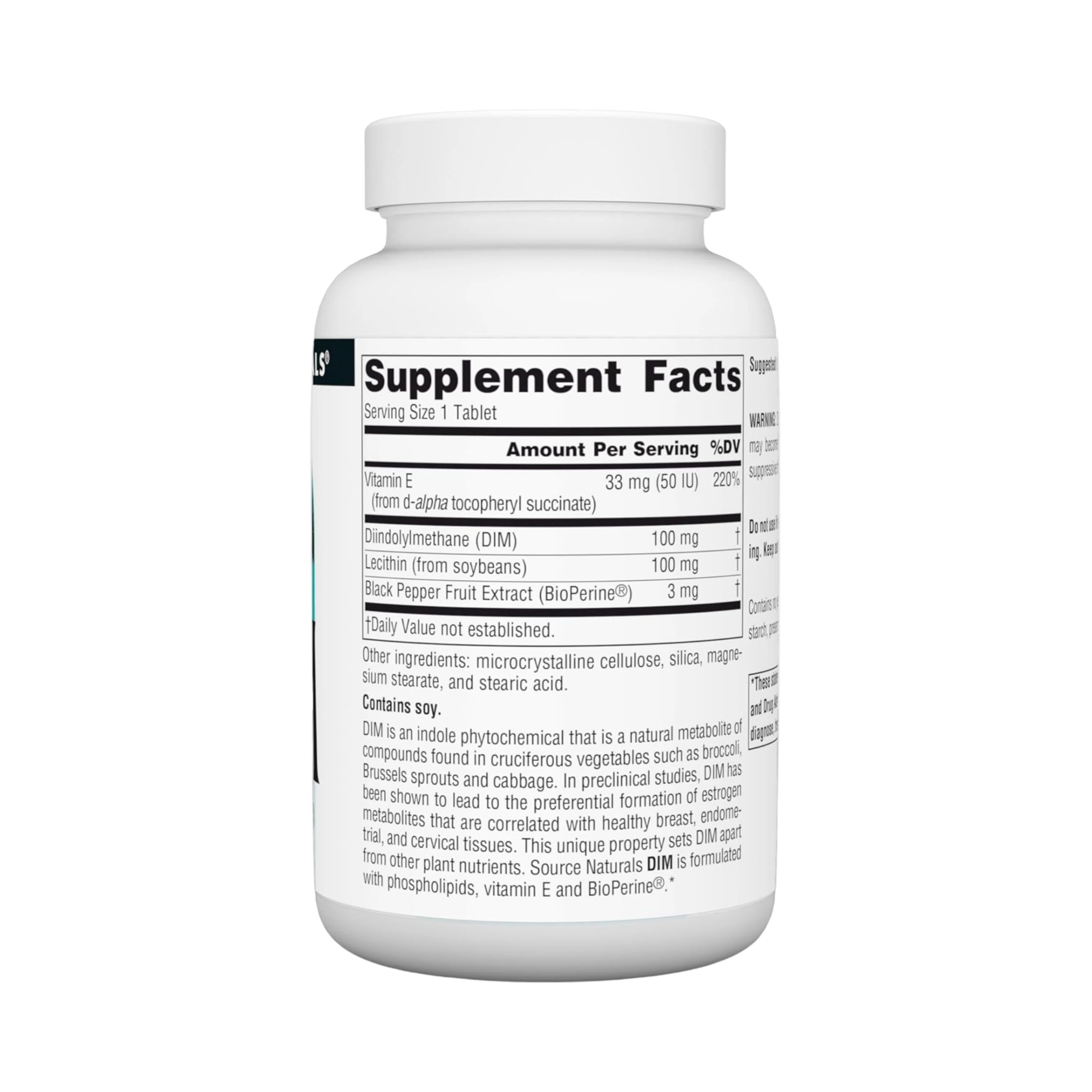 Source Naturals, DIM, 100 Mg, 120 Tablets