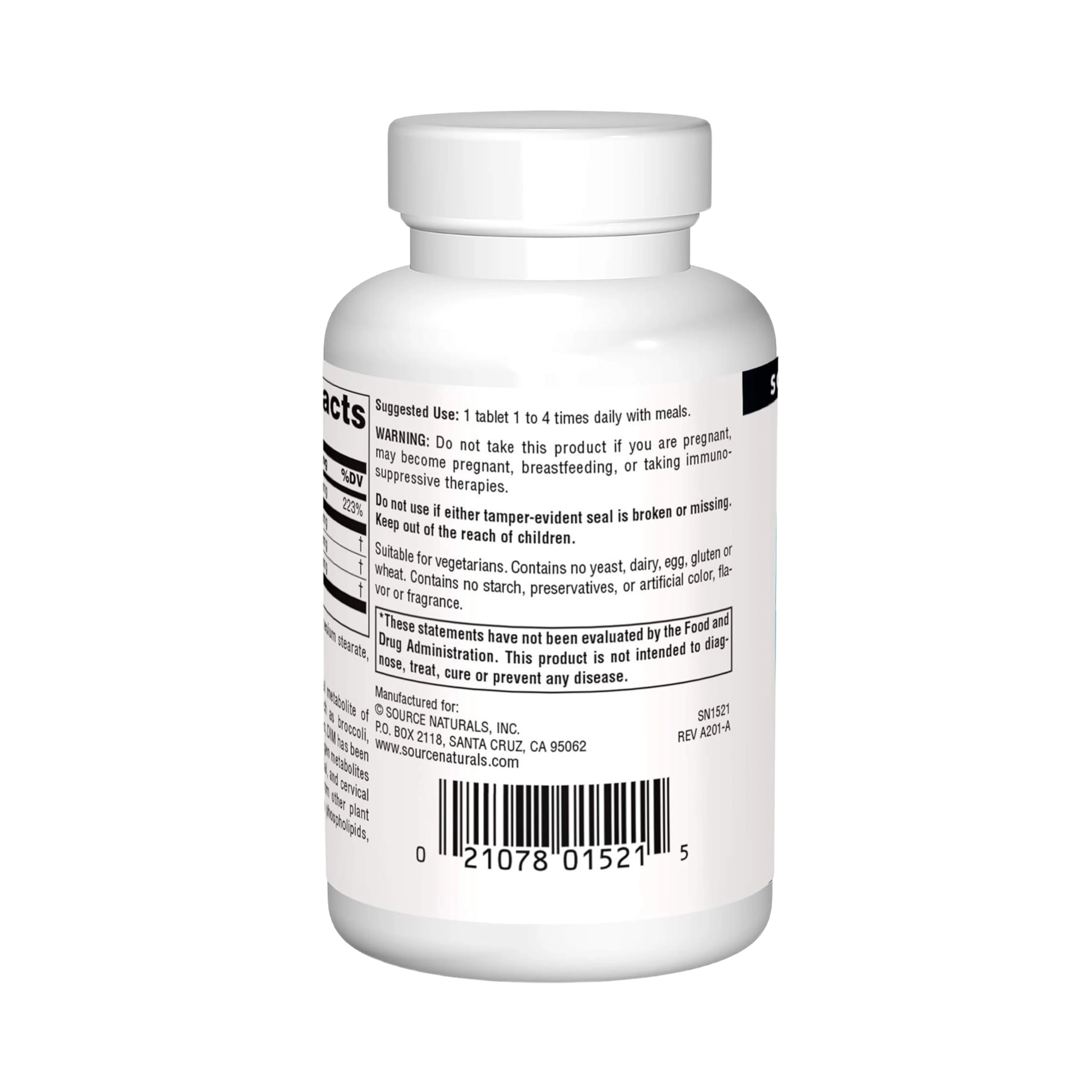 Source Naturals, DIM, 100 Mg, 60 Tablets