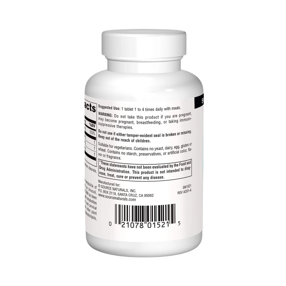 Source Naturals, DIM, 100 Mg, 60 Tablets
