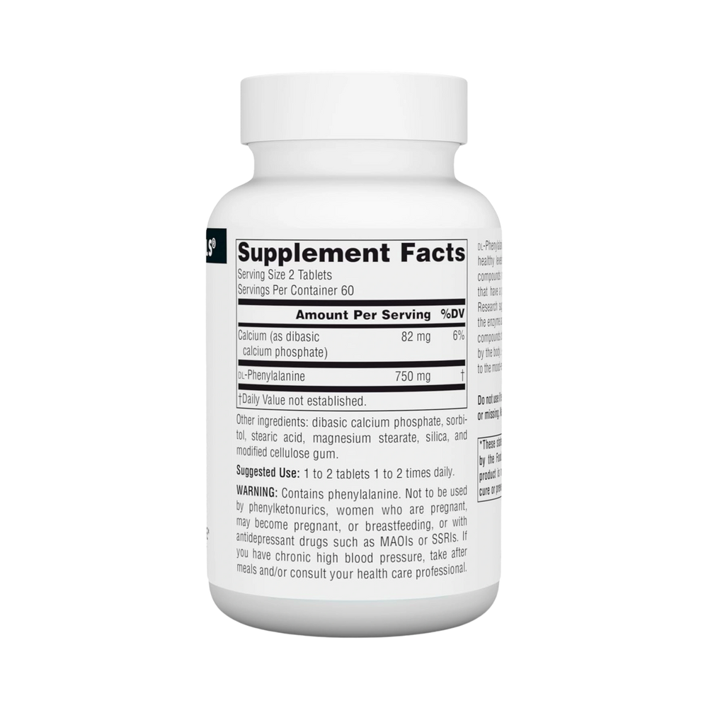Source Naturals, DLPA, 375 Mg, 120 Tablets
