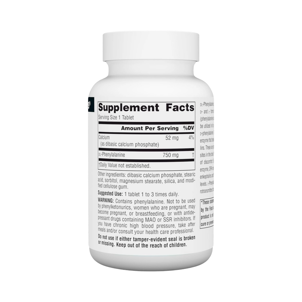 Source Naturals, DLPA, 750 Mg, 60 Tablets