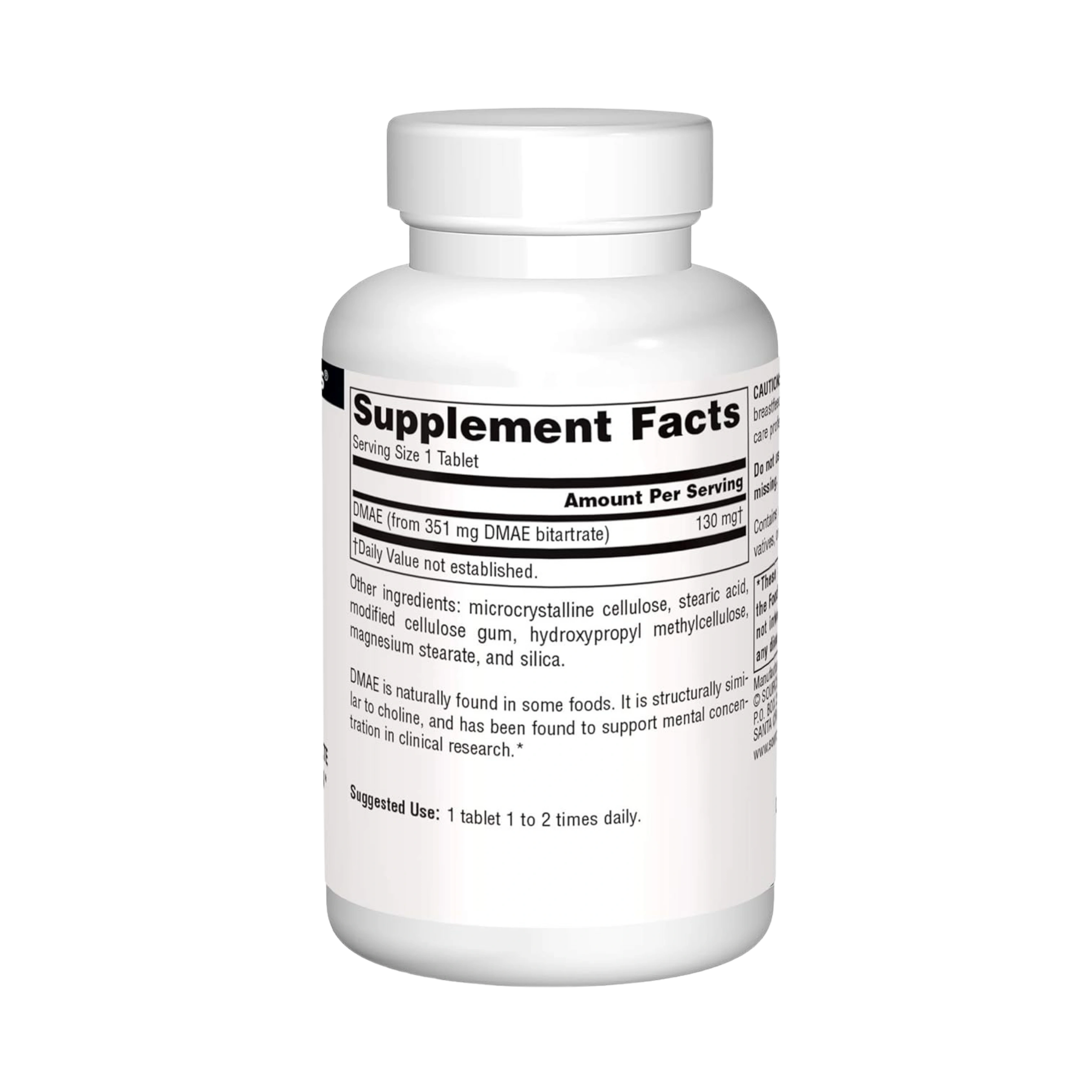 Source Naturals, DMAE, 350 Mg, 100 Capsules