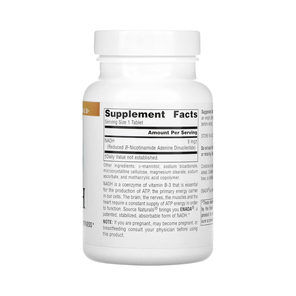 Source Naturals, ENADA NADH, 5 Mg, 30 Tablets
