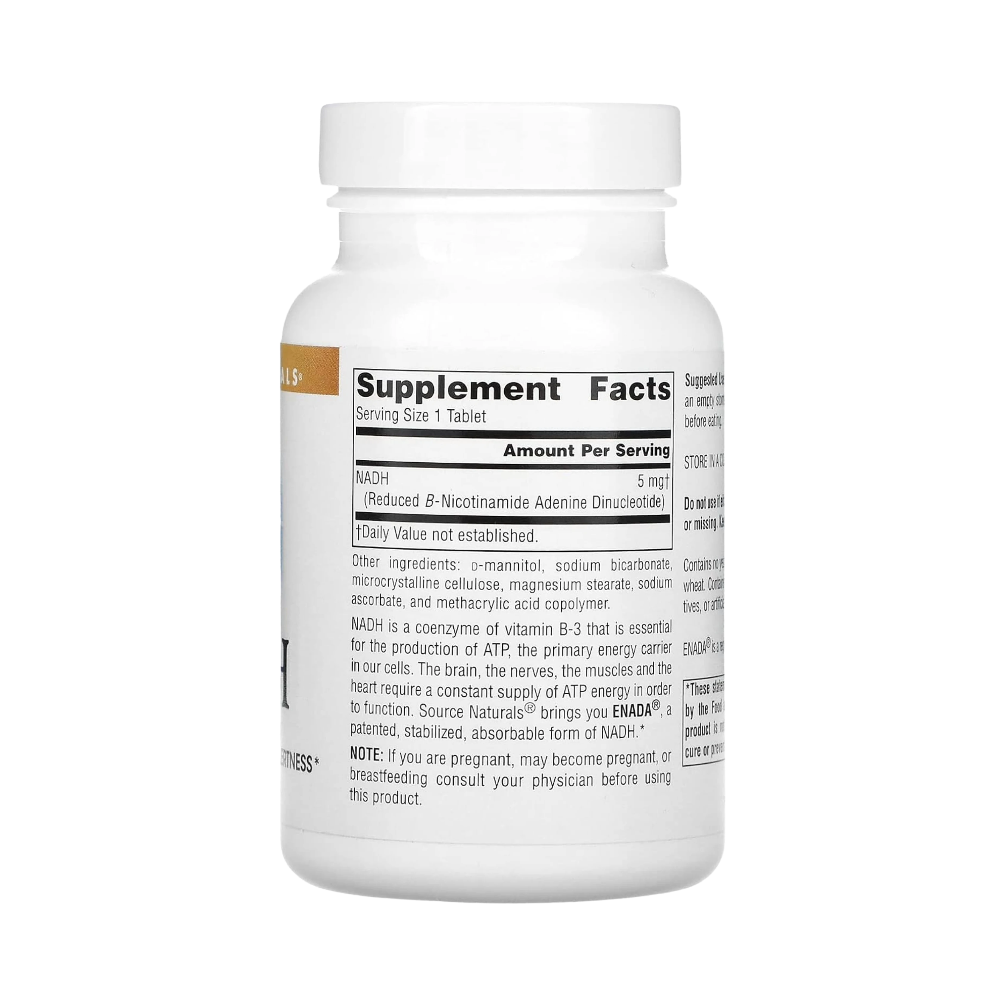 Source Naturals, ENADA NADH, 5 Mg, 30 Tablets