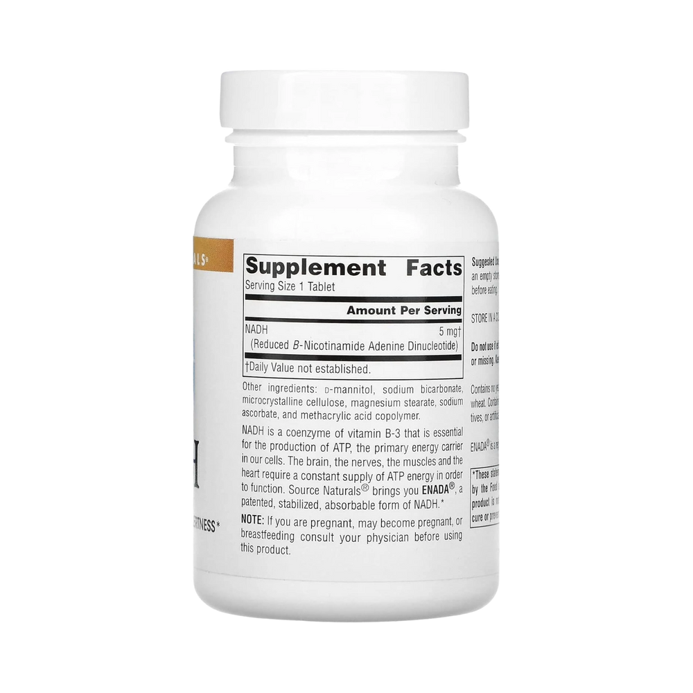 Source Naturals, ENADA NADH, 5 Mg, 30 Tablets