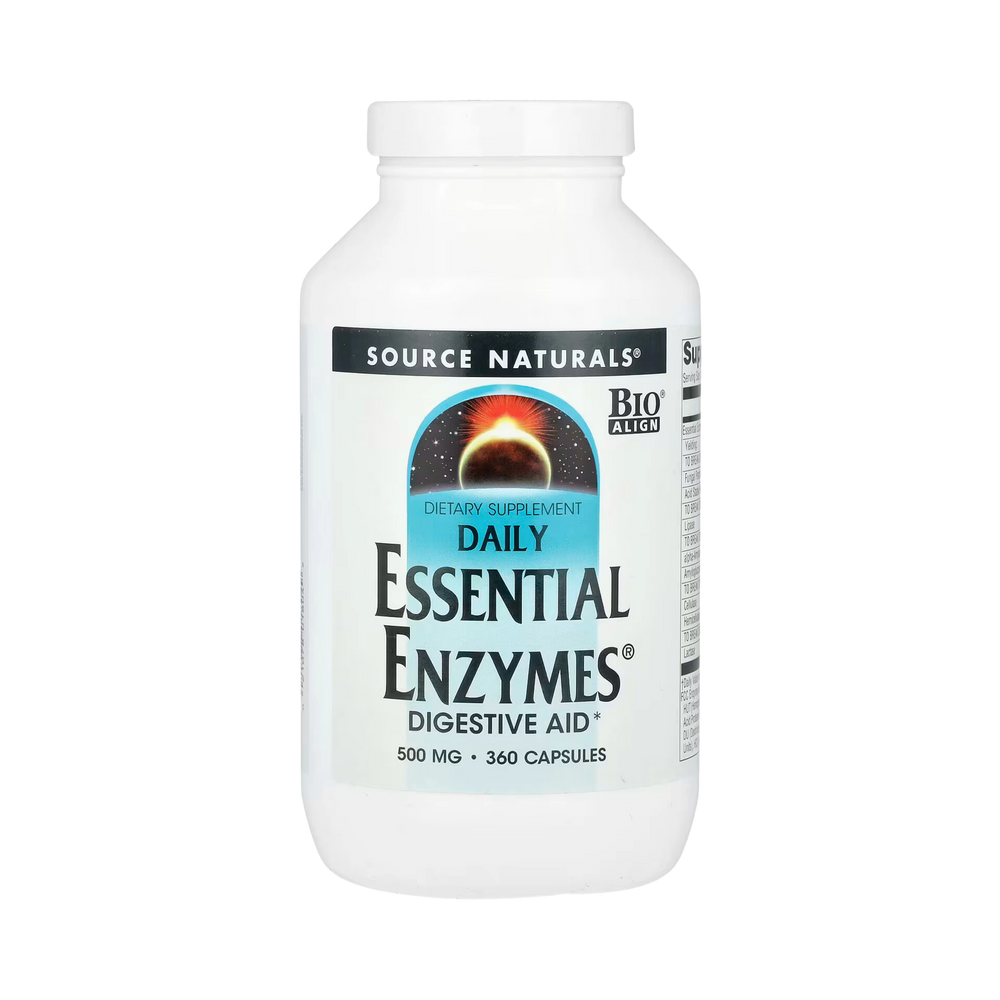 Source Naturals, Essential Enzymes, 500 Mg, 360 Capsules