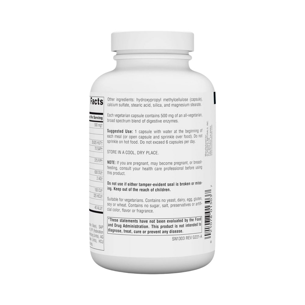 Source Naturals, Essential Enzymes Daily, 500 Mg, 240 Vegi Capsules