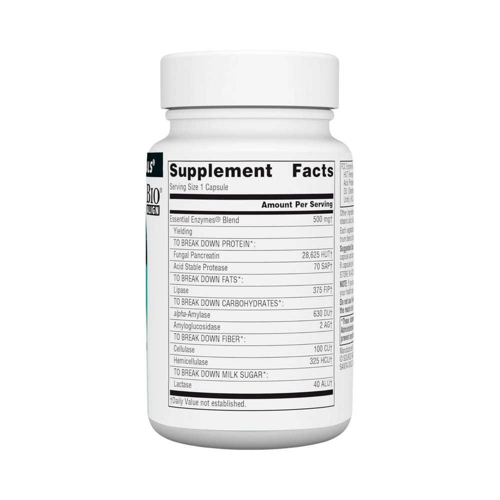 Source Naturals, Essential Enzymes Daily, 500 Mg, 60 Vegi Capsules