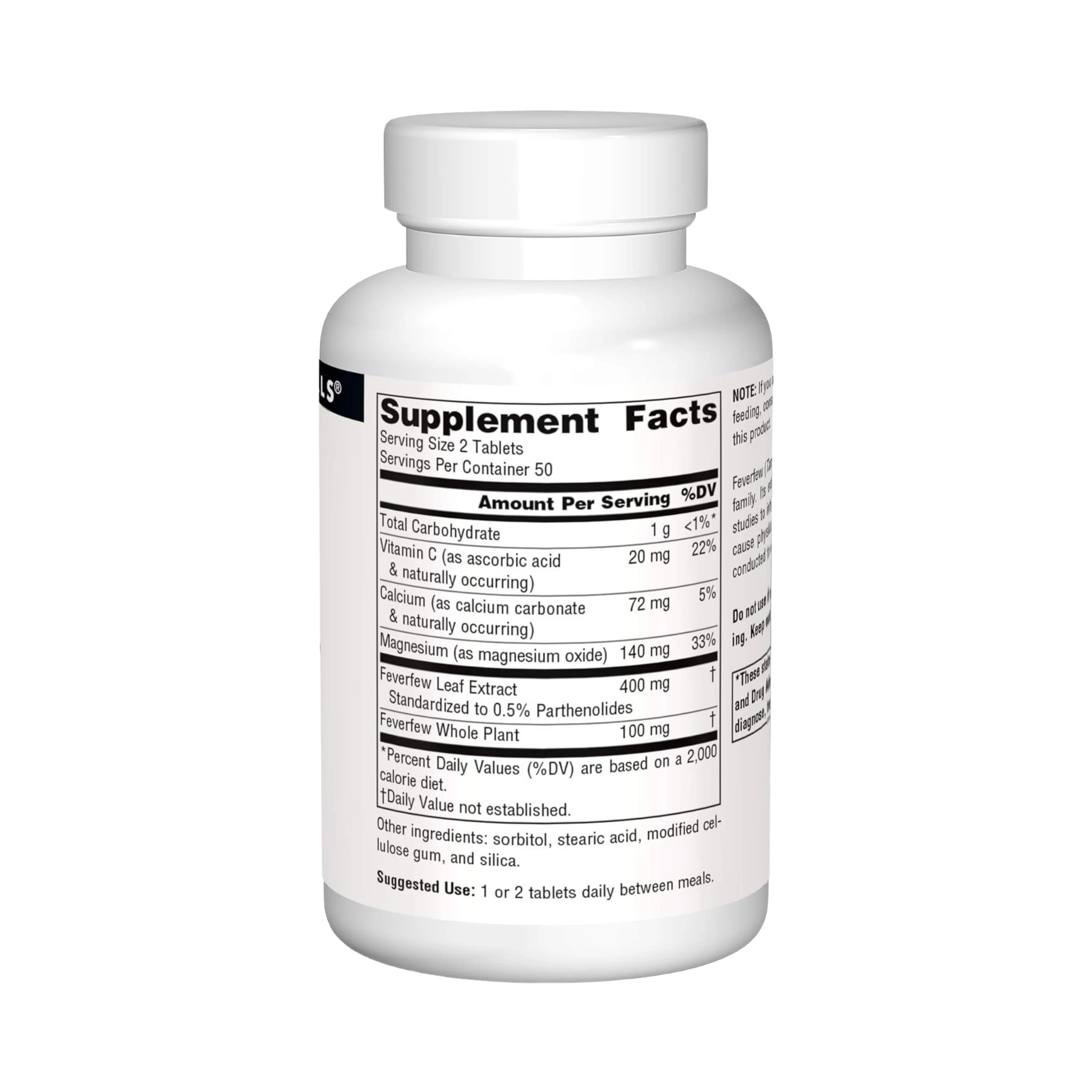 Source Naturals, Feverfew, 100 Tablets