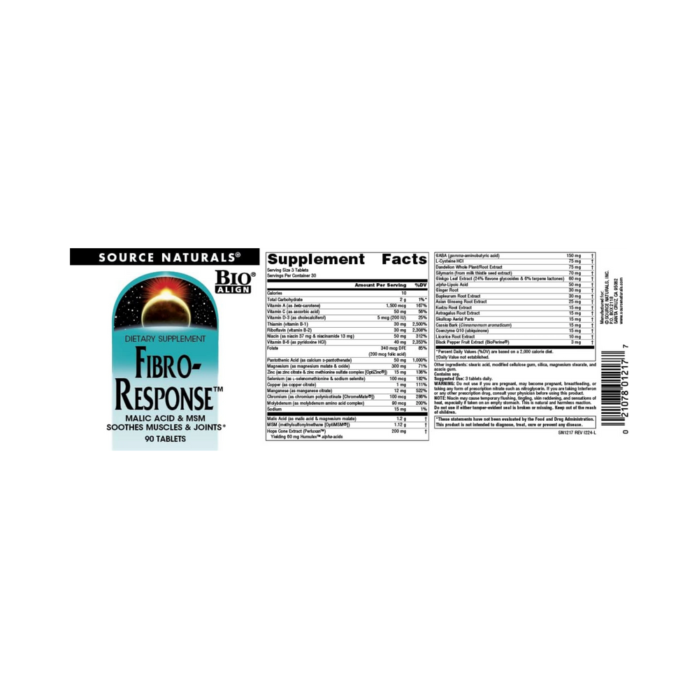 Source Naturals, Fibro-Response, 90 Tablets