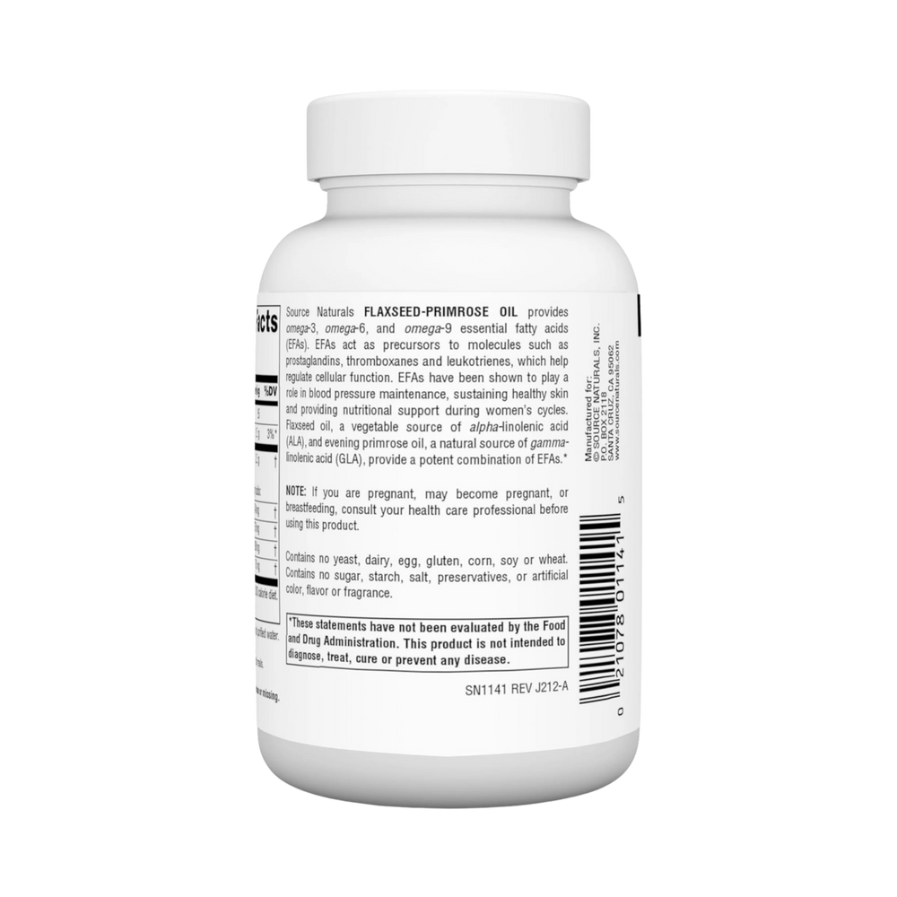 Source Naturals, Flax Seed-Primrose Oil, 1300 Mg, 45 Softgels