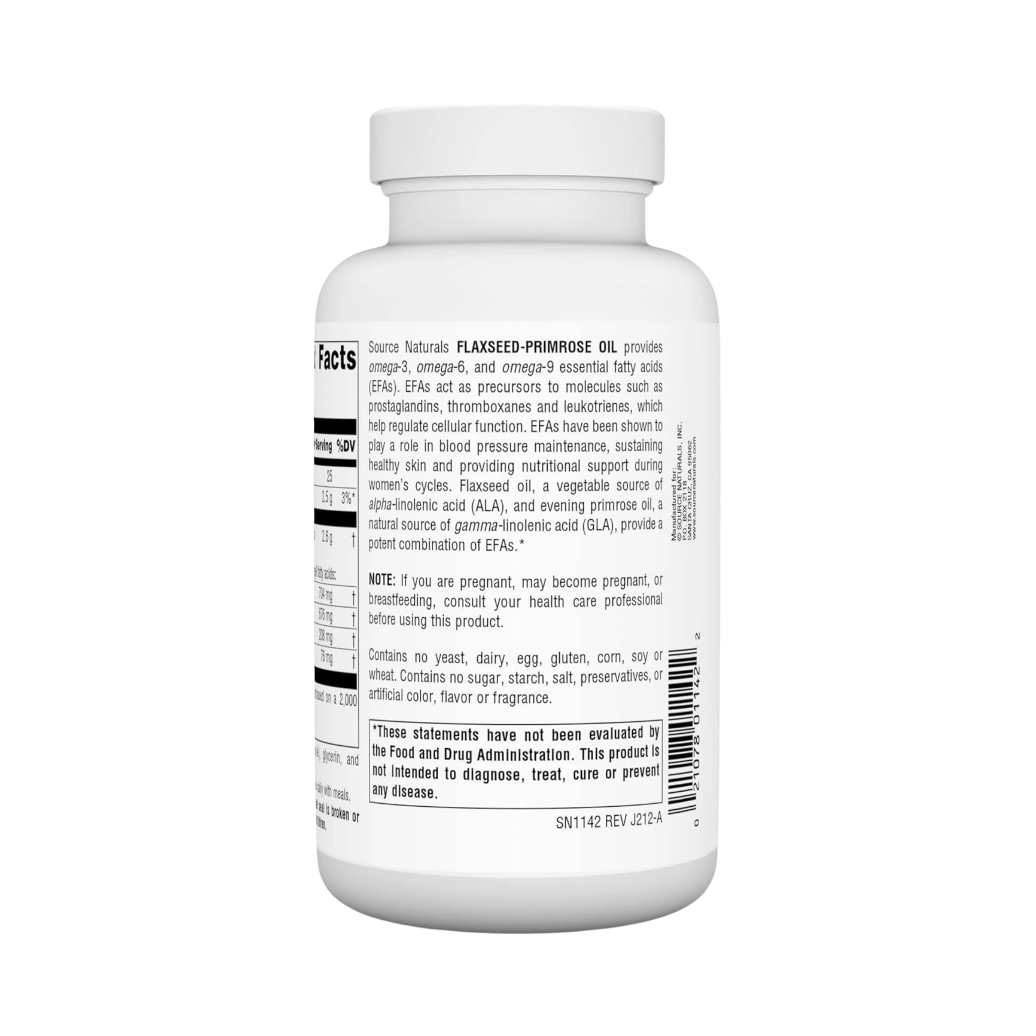 Source Naturals, Flax Seed-Primrose Oil, 1300 Mg, 90 Softgels