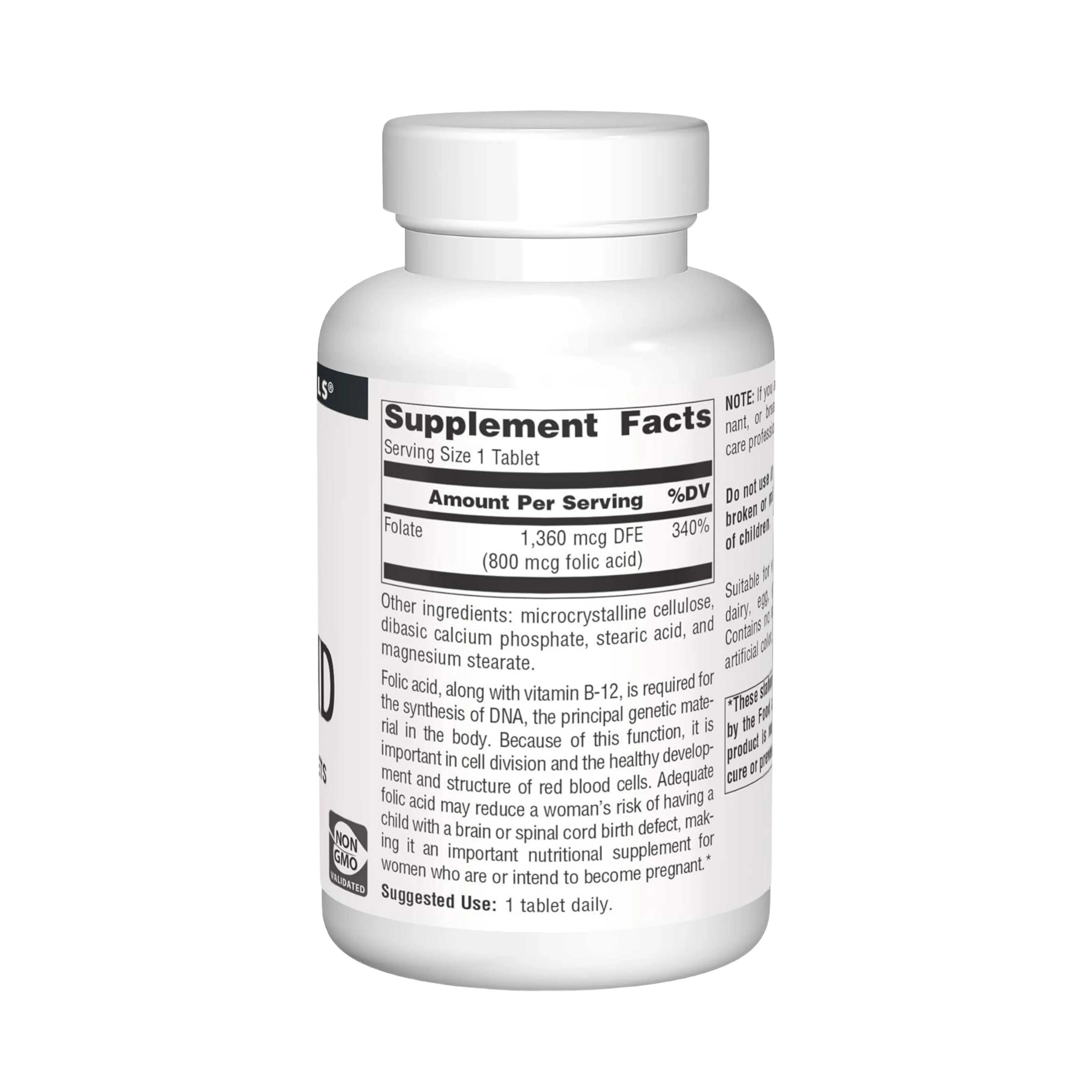 Source Naturals, Folic Acid 800 Mcg, 1000 Tablets