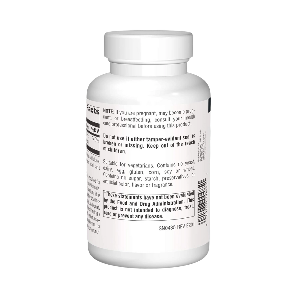 Source Naturals, Folic Acid 800 Mcg, 1000 Tablets