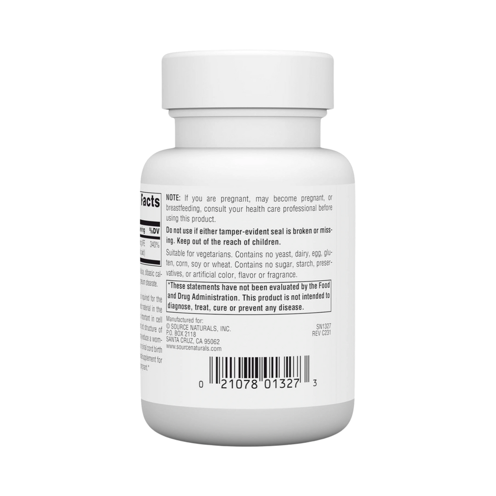 Source Naturals, Folic Acid, 800 Mcg, 200 Tablets