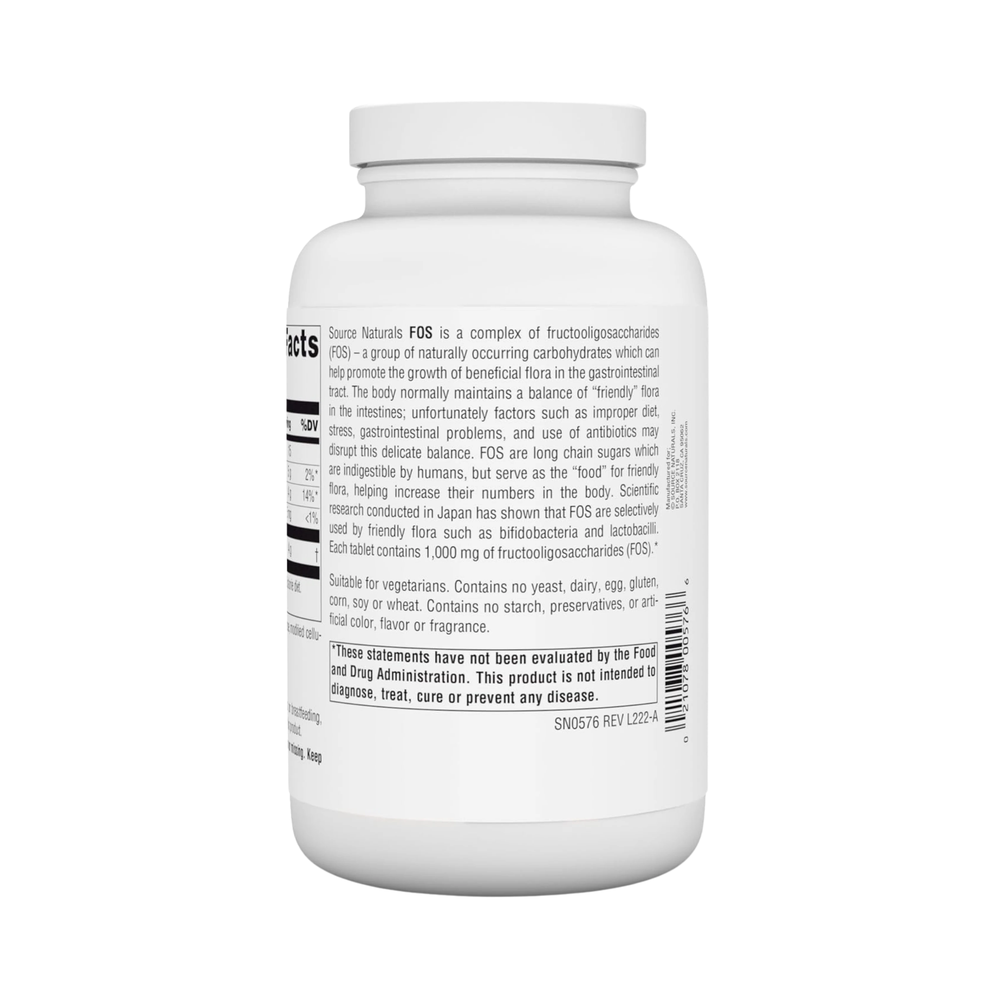 Source Naturals, FOS, 1000 Mg, 200 Tablets