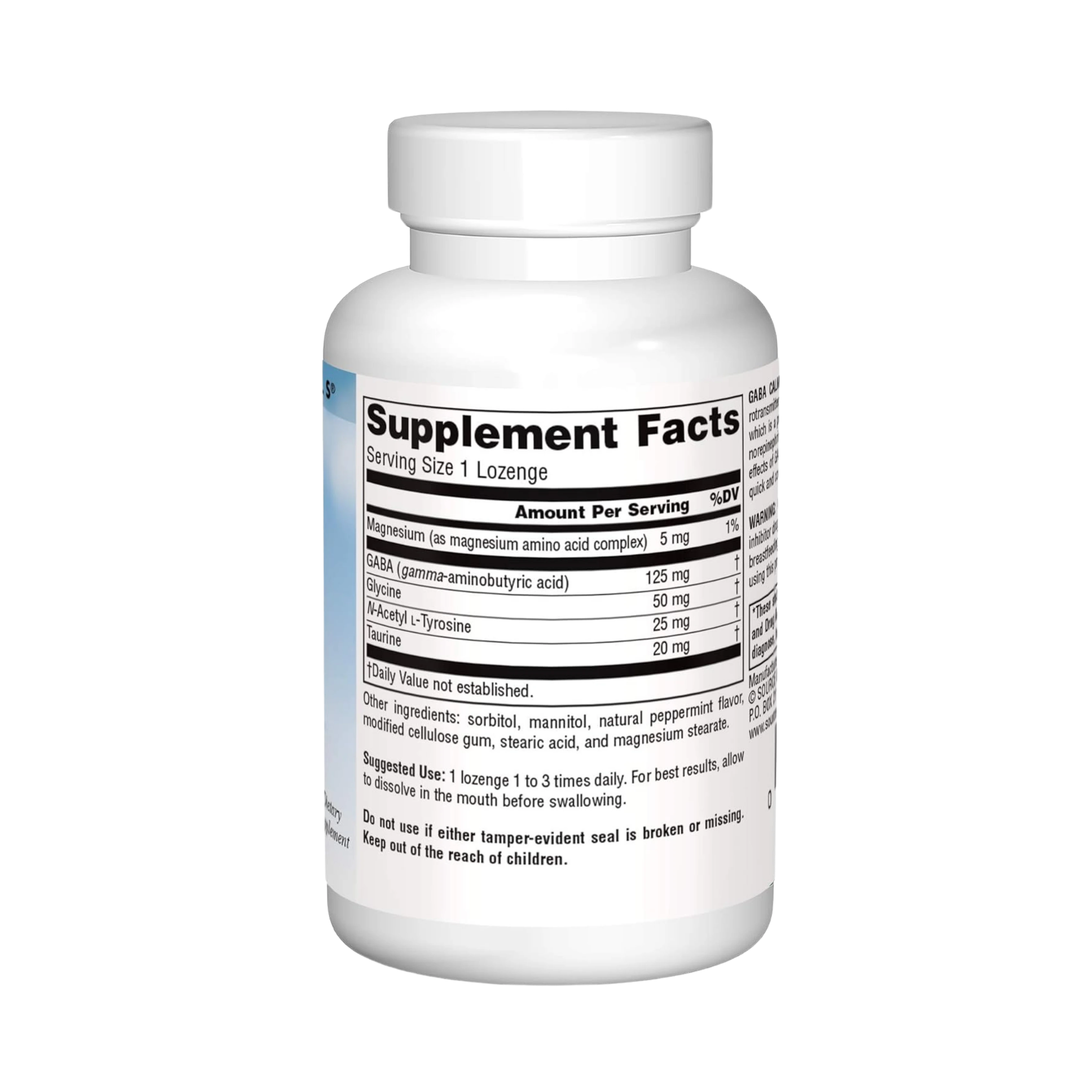 Source Naturals, GABA Calm Peppermint, 30 lozenges