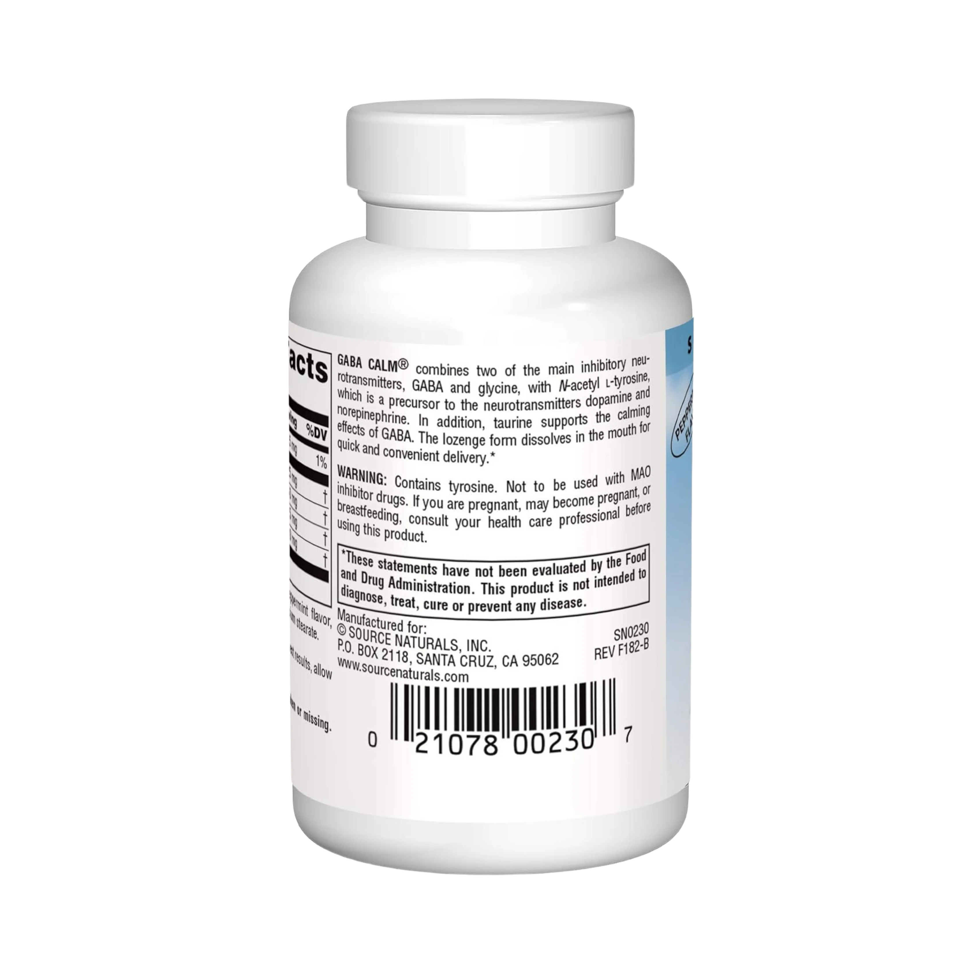 Source Naturals, GABA Calm Peppermint, 30 lozenges