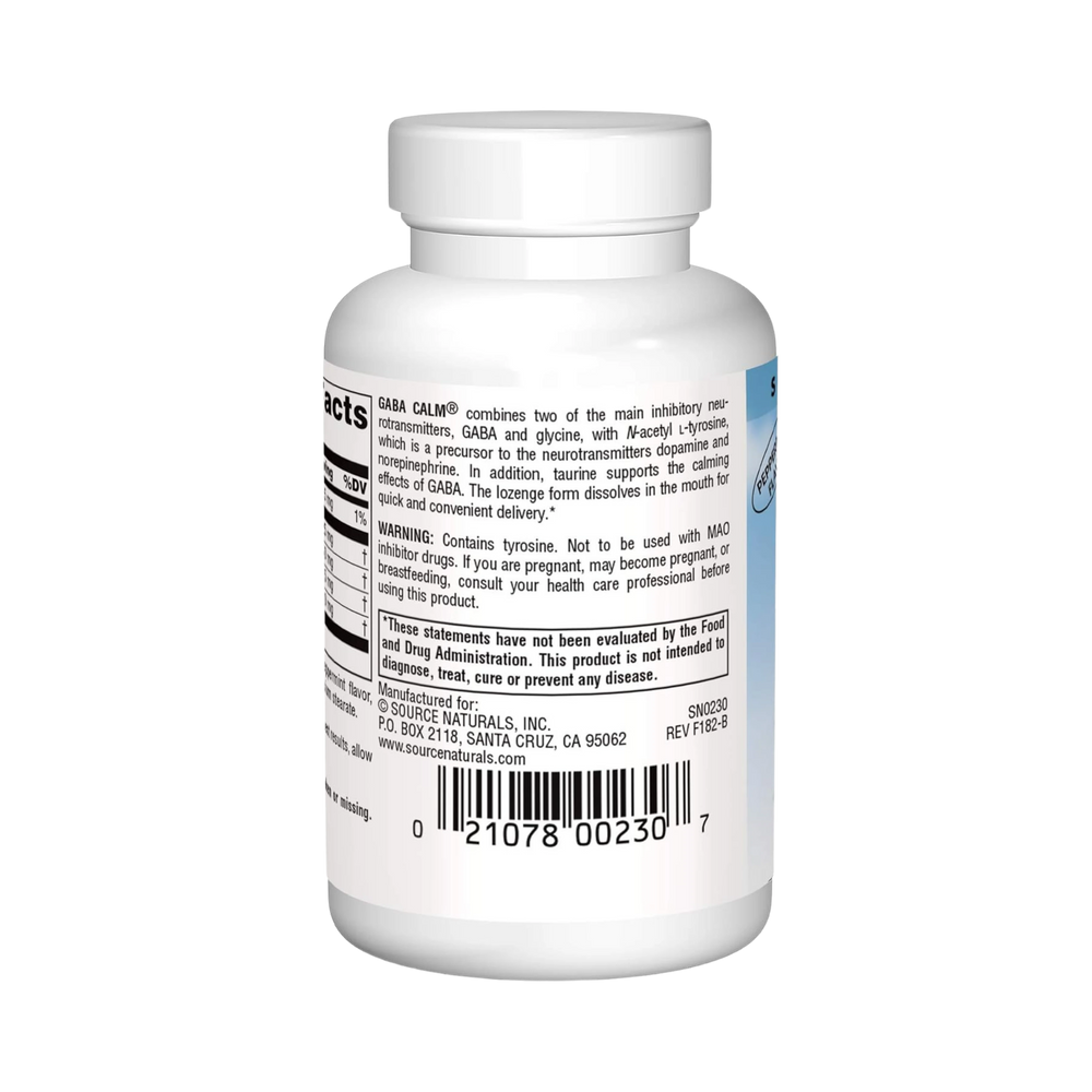 Source Naturals, GABA Calm Peppermint, 30 lozenges