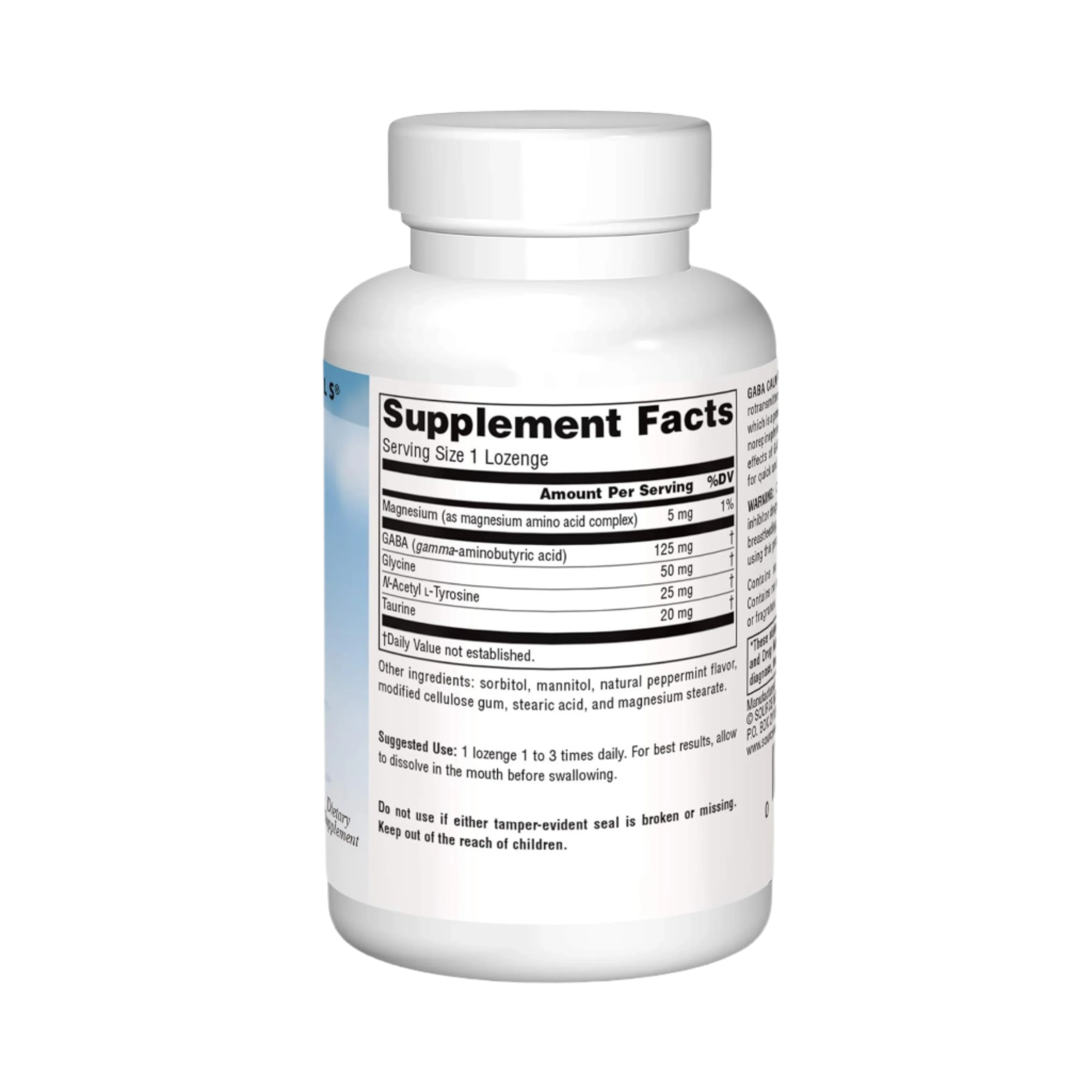 Source Naturals, GABA Calm Peppermint, 60 lozenges