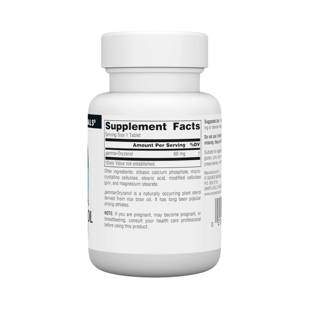 Source Naturals, Gamma Oryzanol, 60 Mg, 100 Tablets