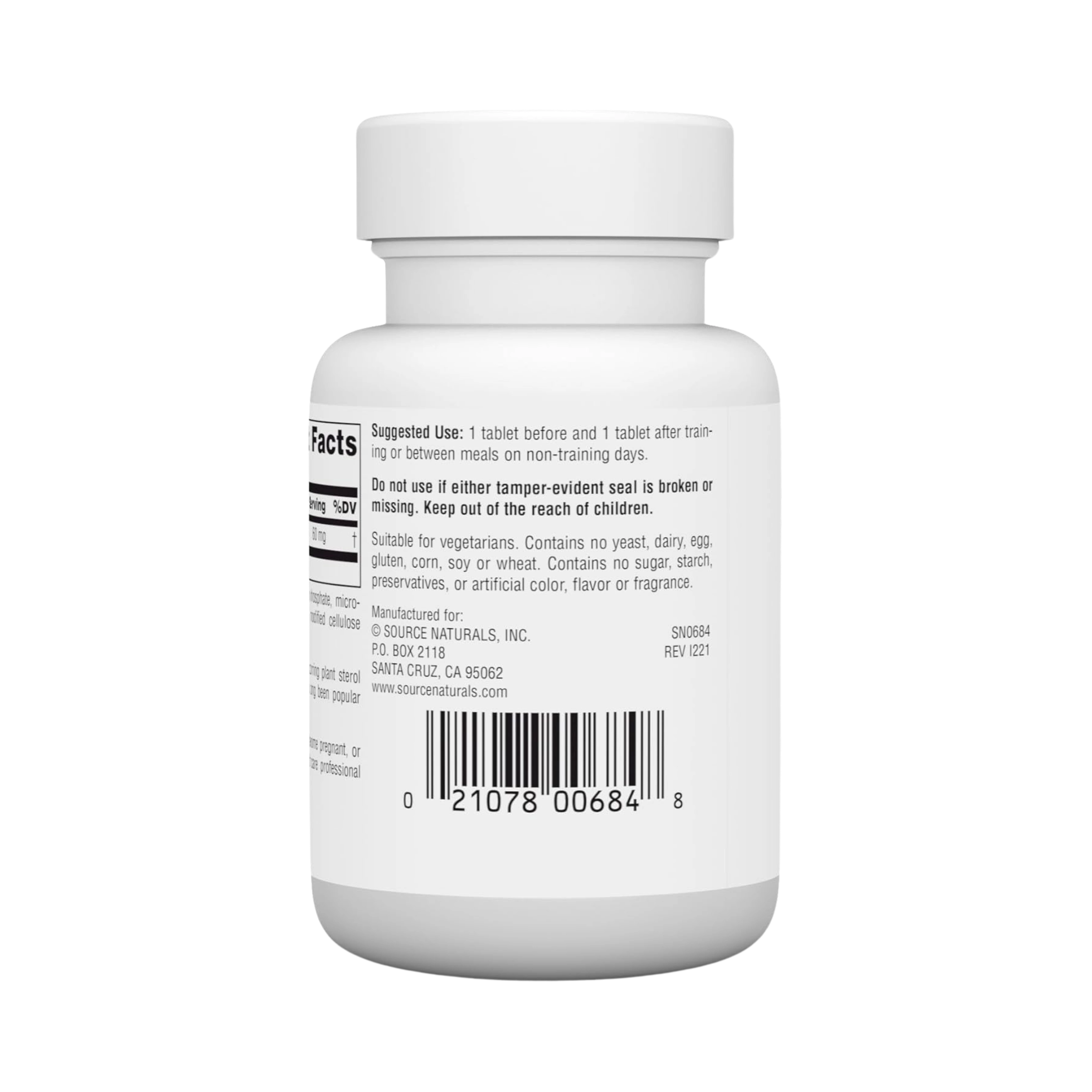 Source Naturals, Gamma Oryzanol, 60 Mg, 100 Tablets