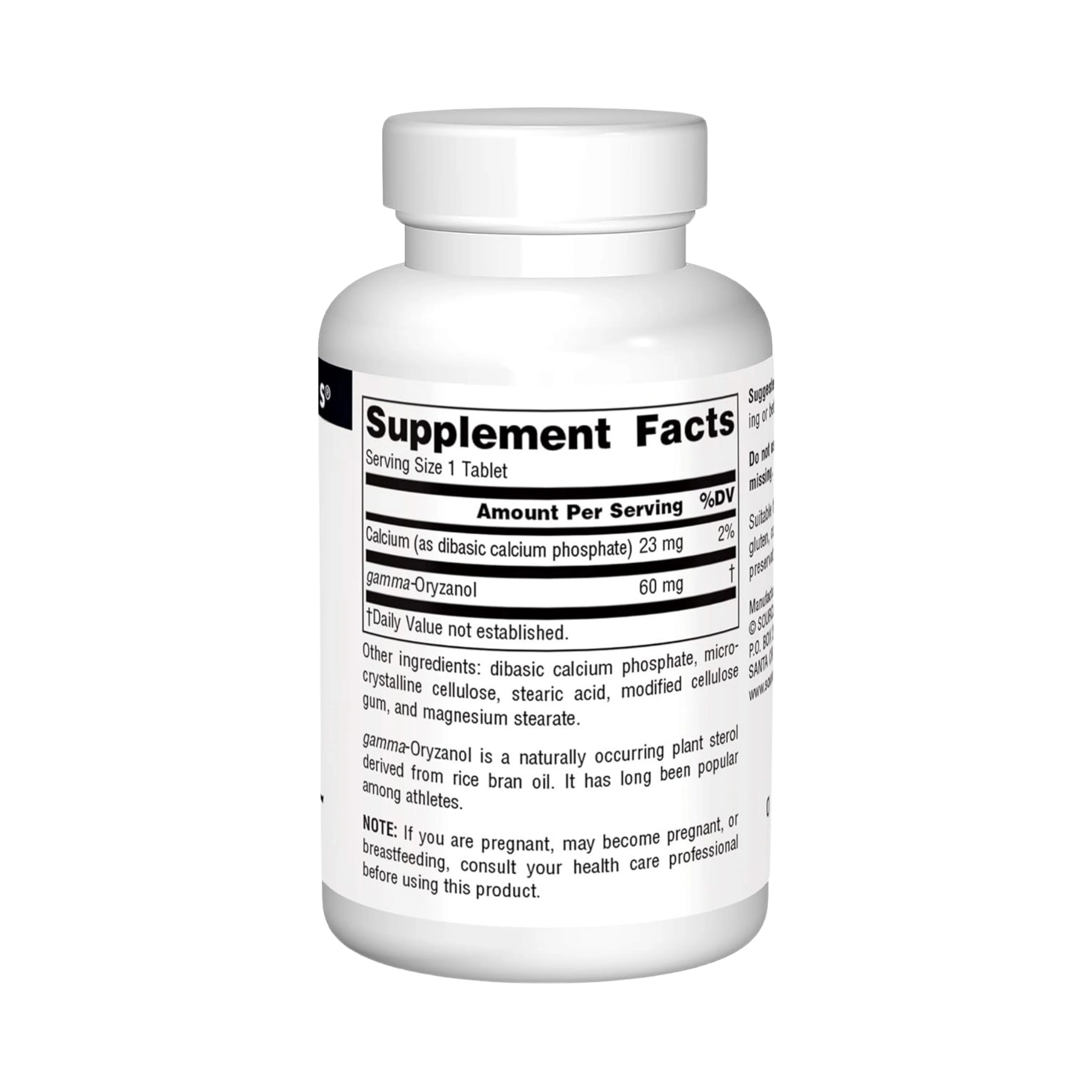 Source Naturals, Gamma Oryzanol, 60 Mg, 200 Tablets