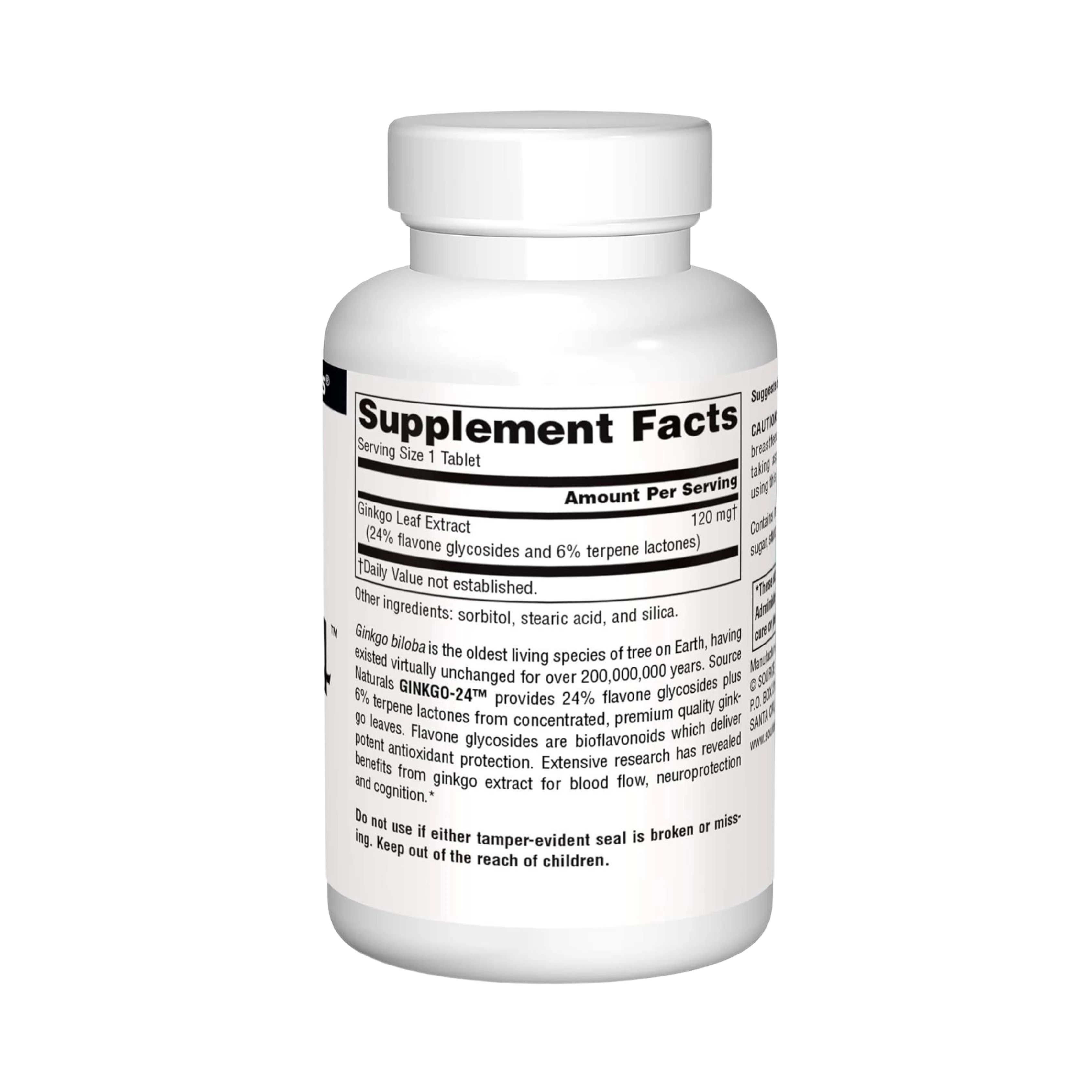 Source Naturals, Ginkgo-24, 120 Mg, 120 Tablets