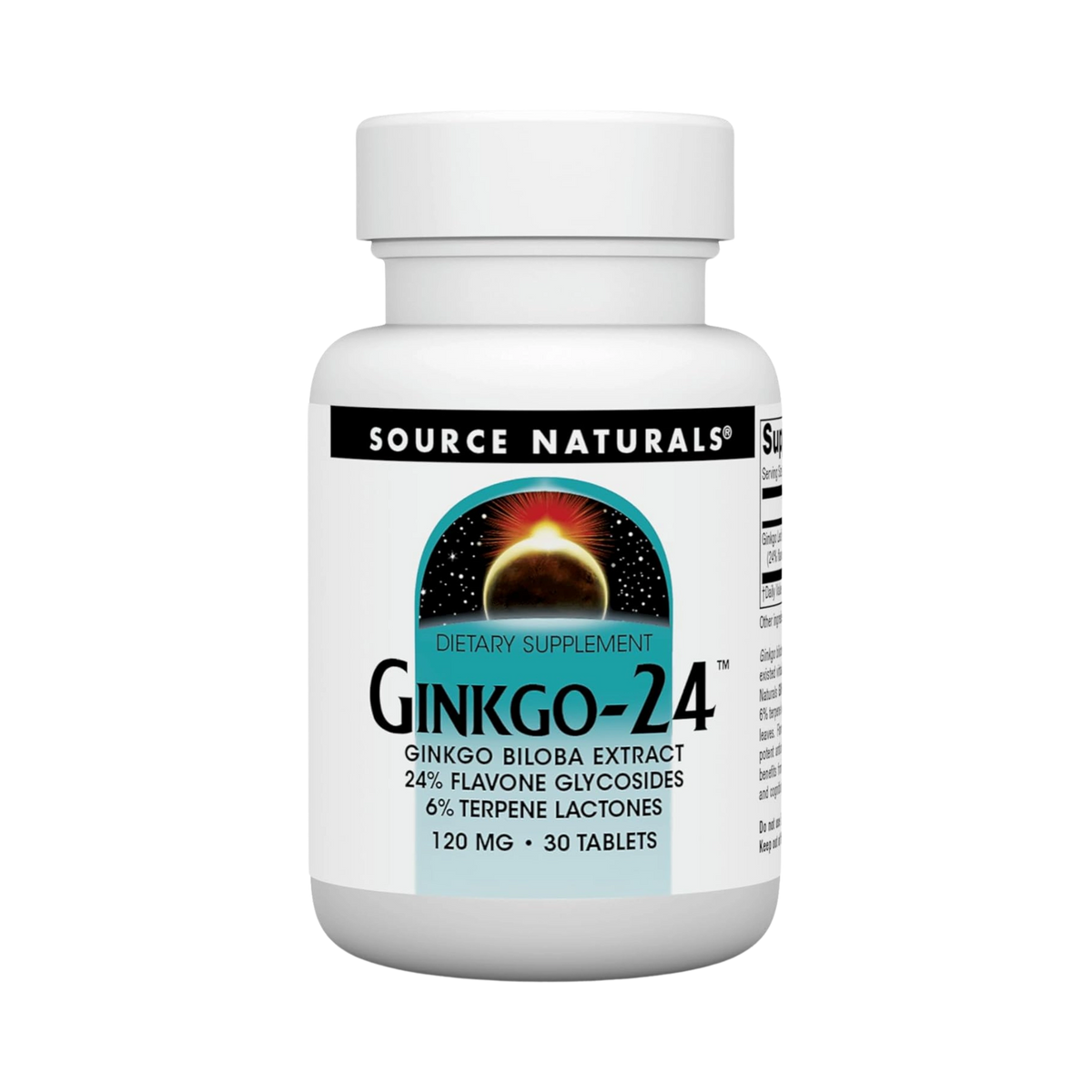 Source Naturals, Ginkgo-24, 120 Mg, 30 Tablets
