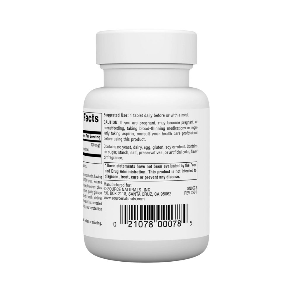 Source Naturals, Ginkgo-24, 120 Mg, 30 Tablets