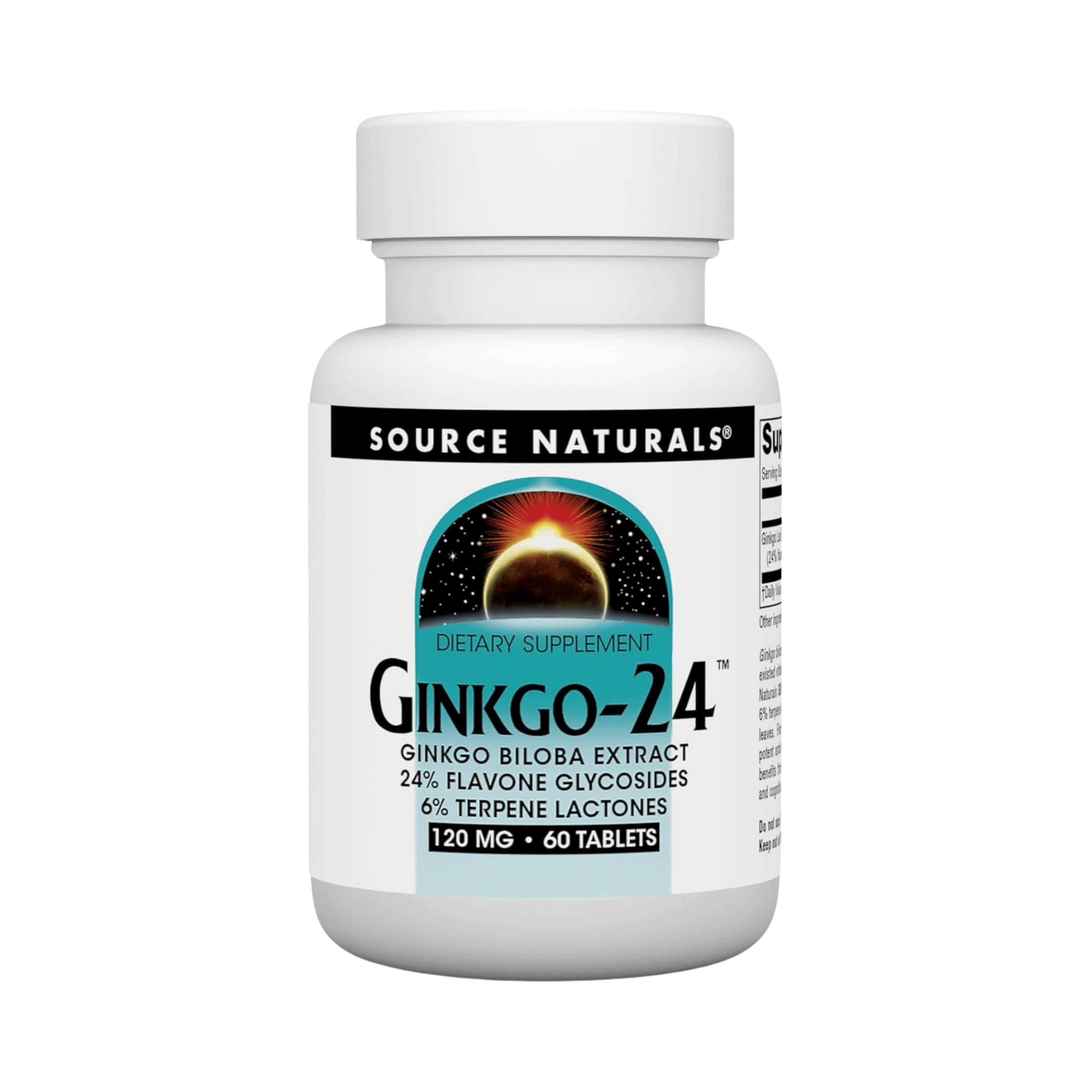 Source Naturals, Ginkgo-24, 120 Mg, 60 Tablets