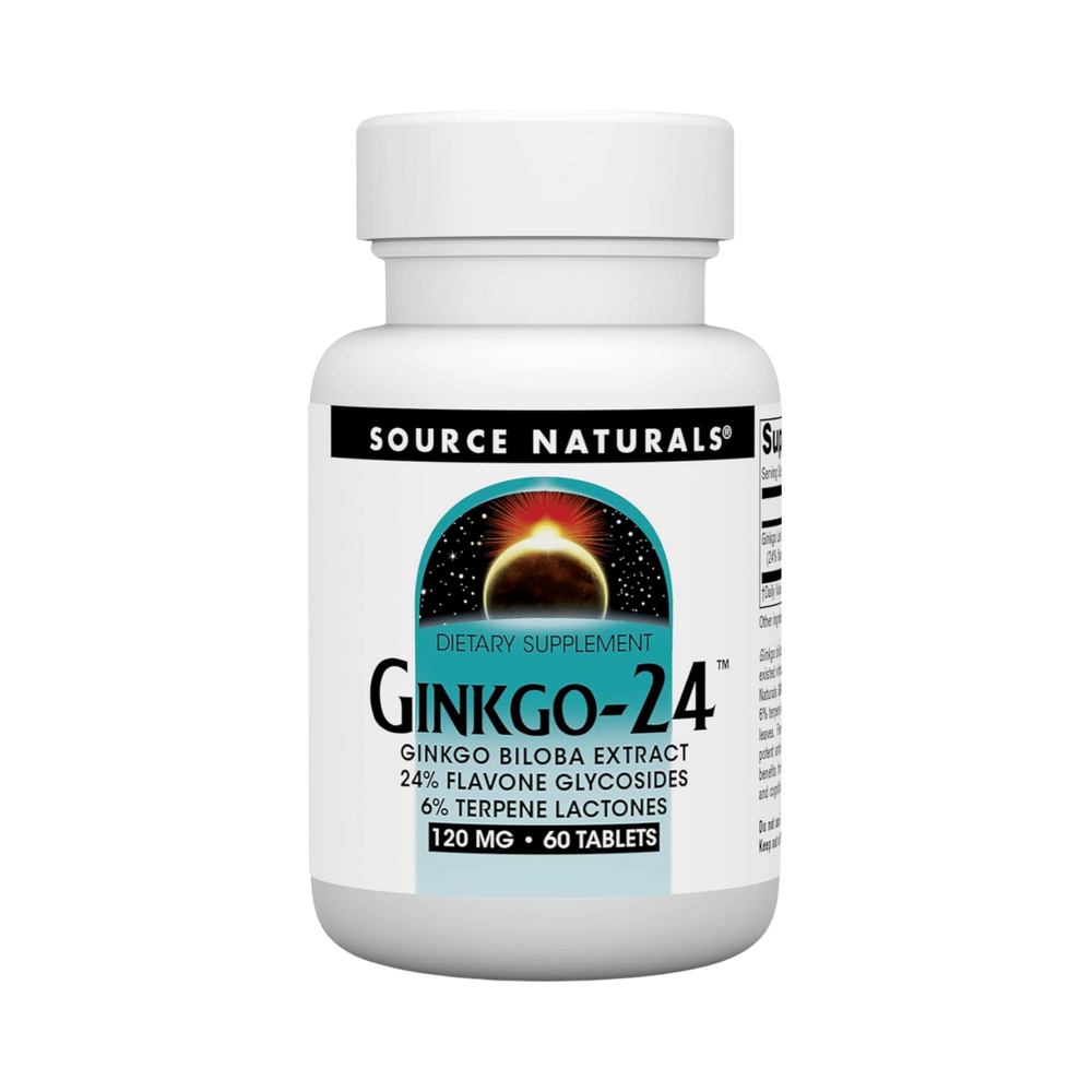 Source Naturals, Ginkgo-24, 120 Mg, 60 Tablets