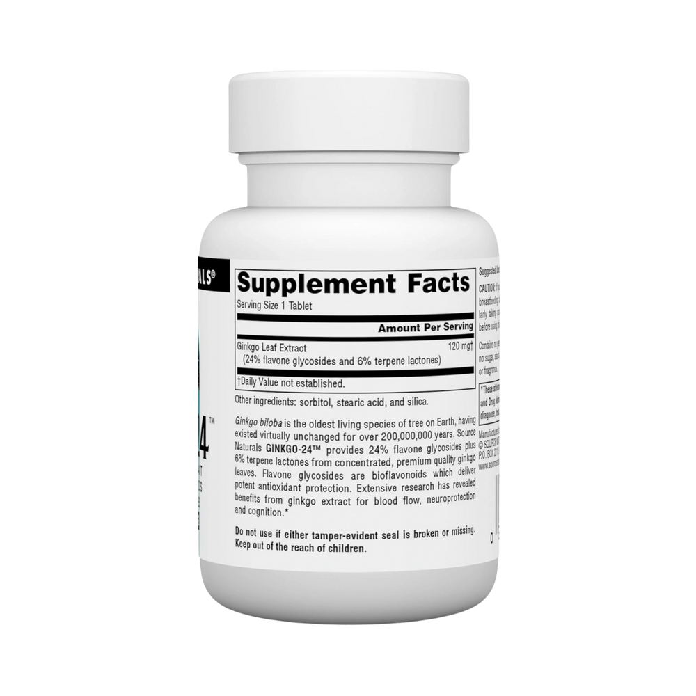 Source Naturals, Ginkgo-24, 120 Mg, 60 Tablets