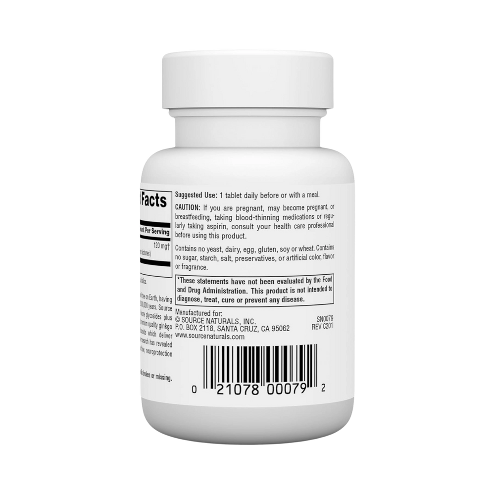 Source Naturals, Ginkgo-24, 120 Mg, 60 Tablets