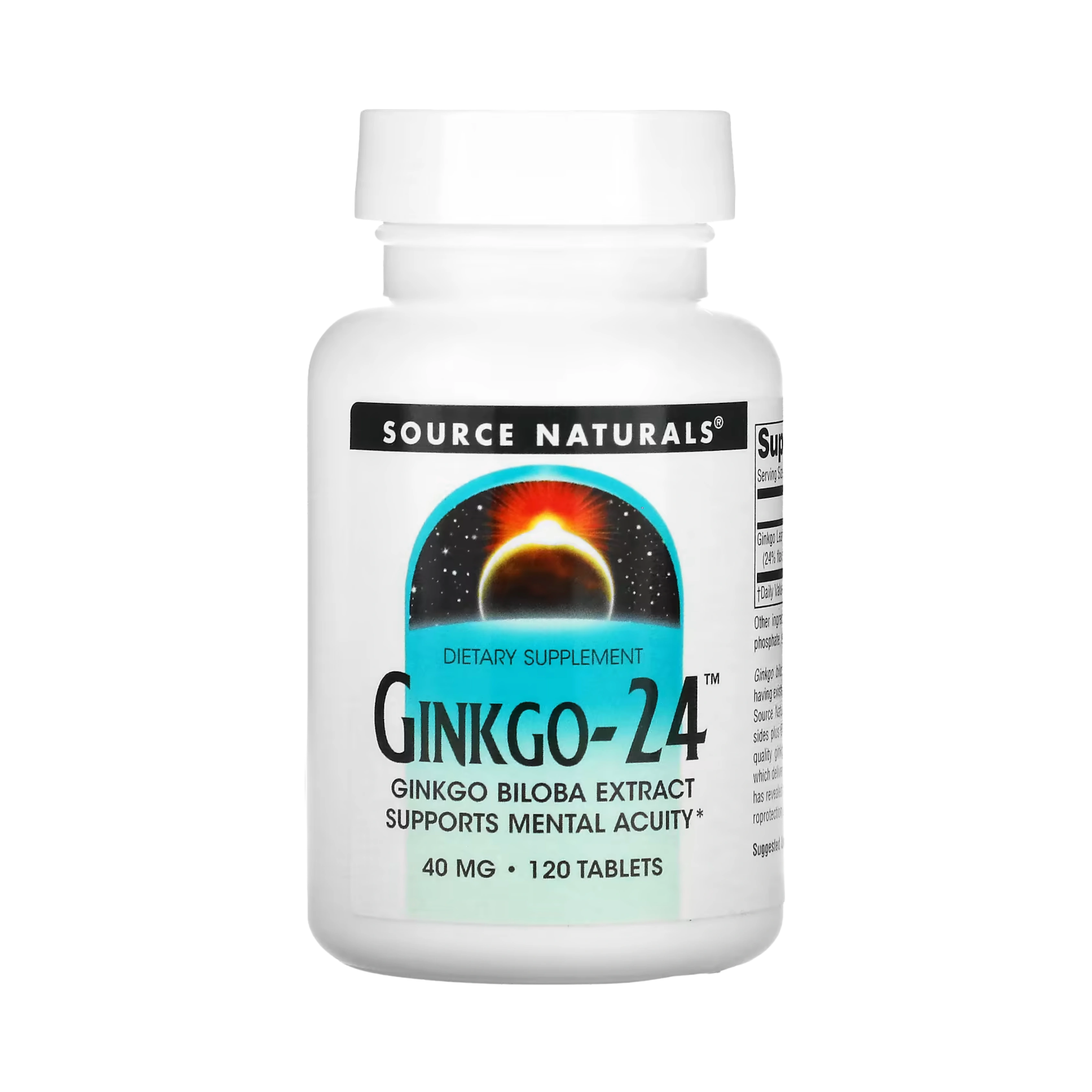 Source Naturals, Ginkgo-24, 40 Mg, 120 Tablets