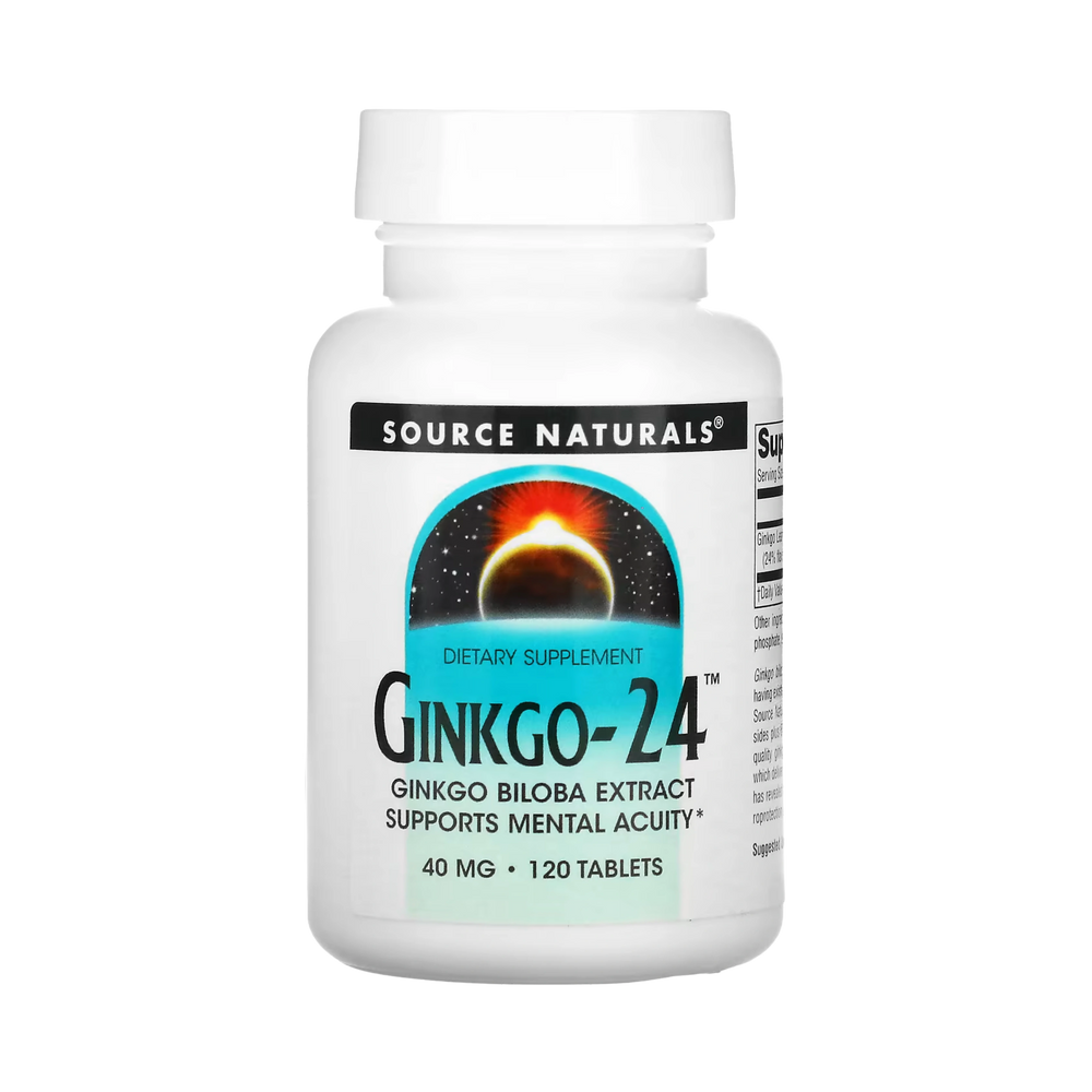 Source Naturals, Ginkgo-24, 40 Mg, 120 Tablets