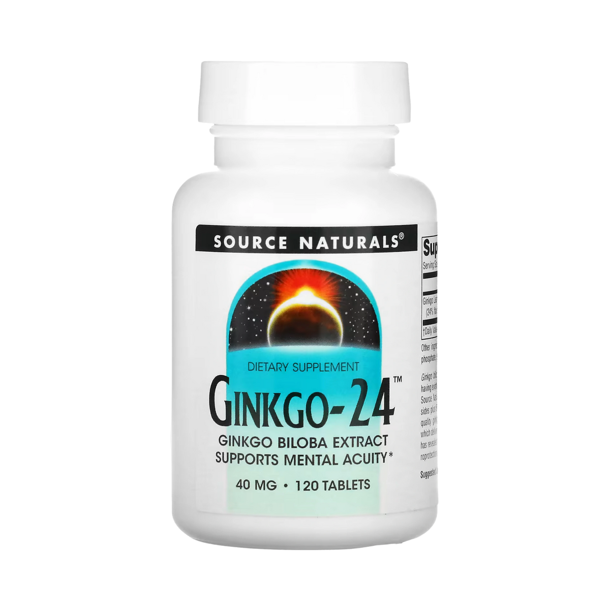 Source Naturals, Ginkgo-24, 40 Mg, 120 Tablets