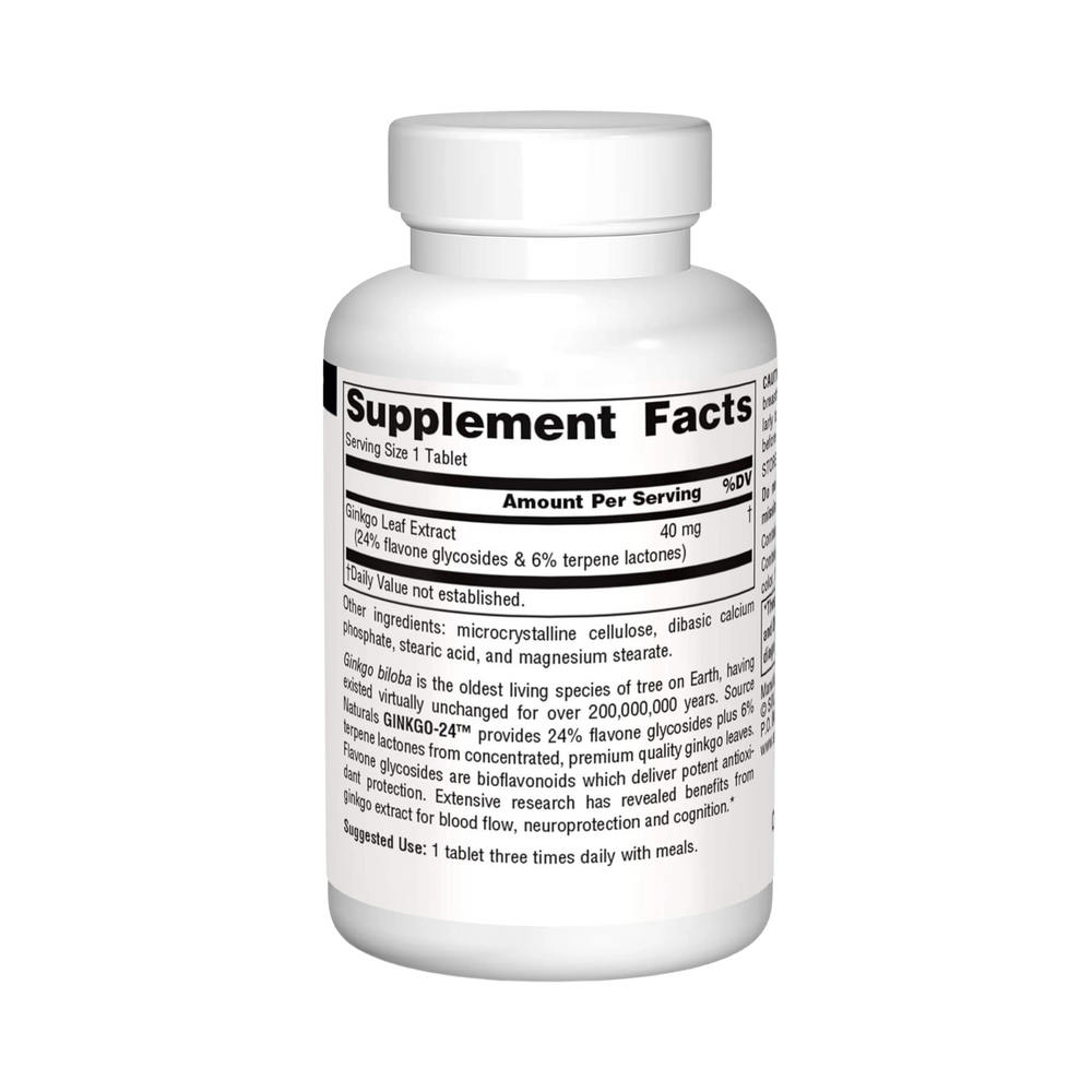 Source Naturals, Ginkgo-24, 40 Mg, 60 Tablets