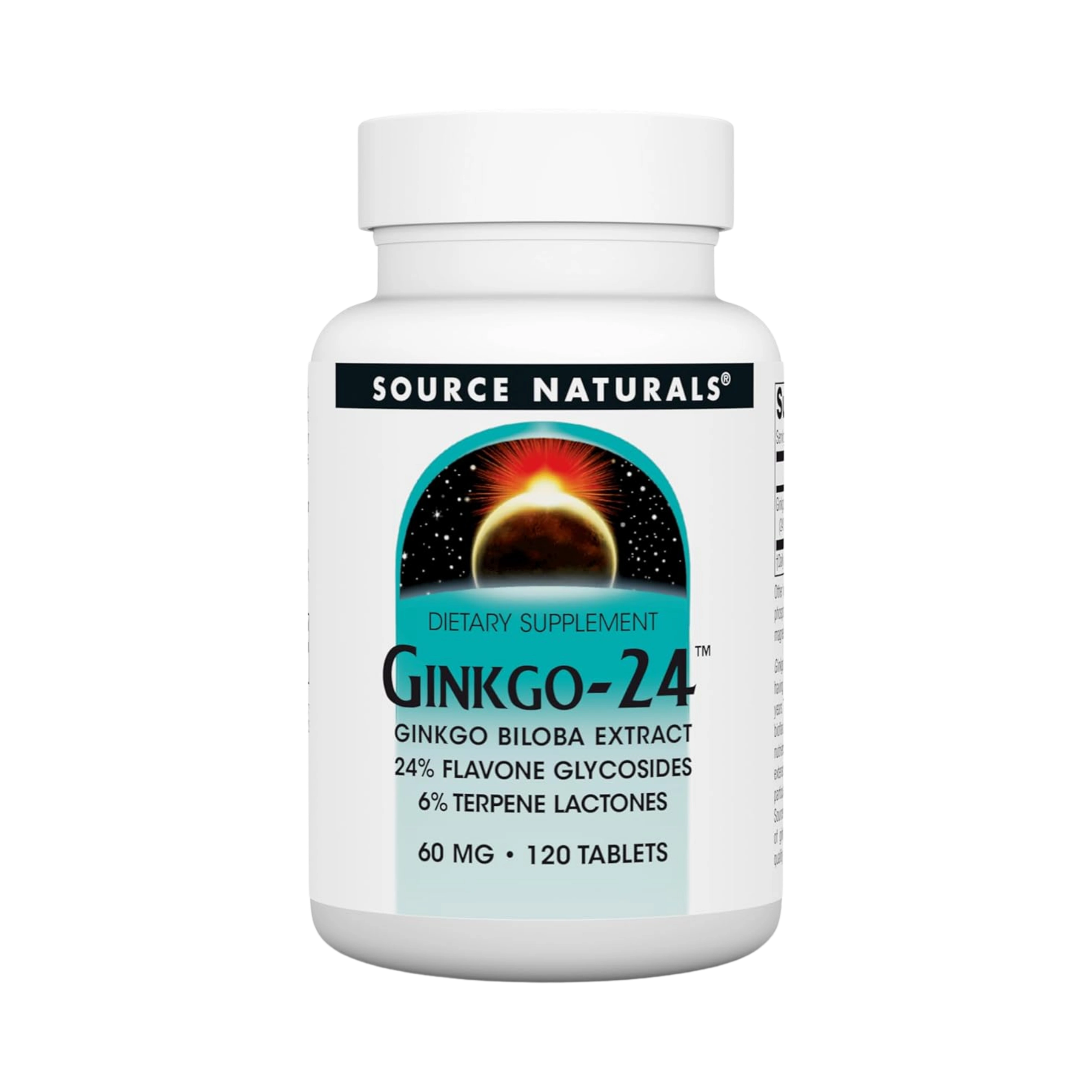 Source Naturals, Ginkgo-24, 60 Mg, 120 Tablets