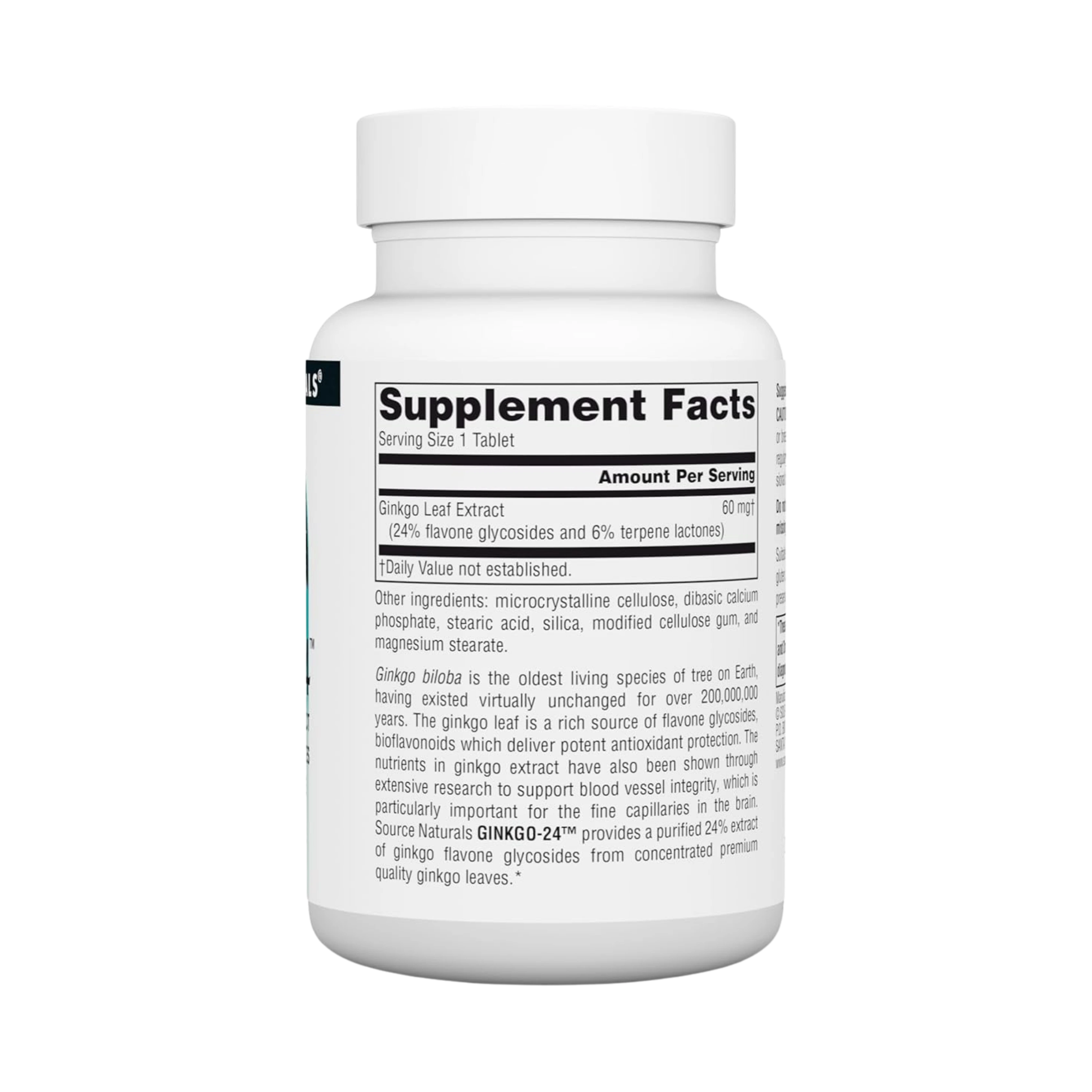 Source Naturals, Ginkgo-24, 60 Mg, 120 Tablets