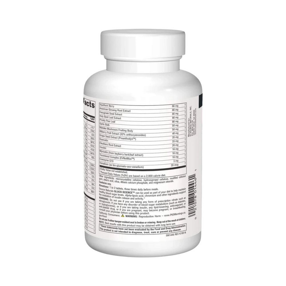 Source Naturals, Gluco-Science, 180 Tablets