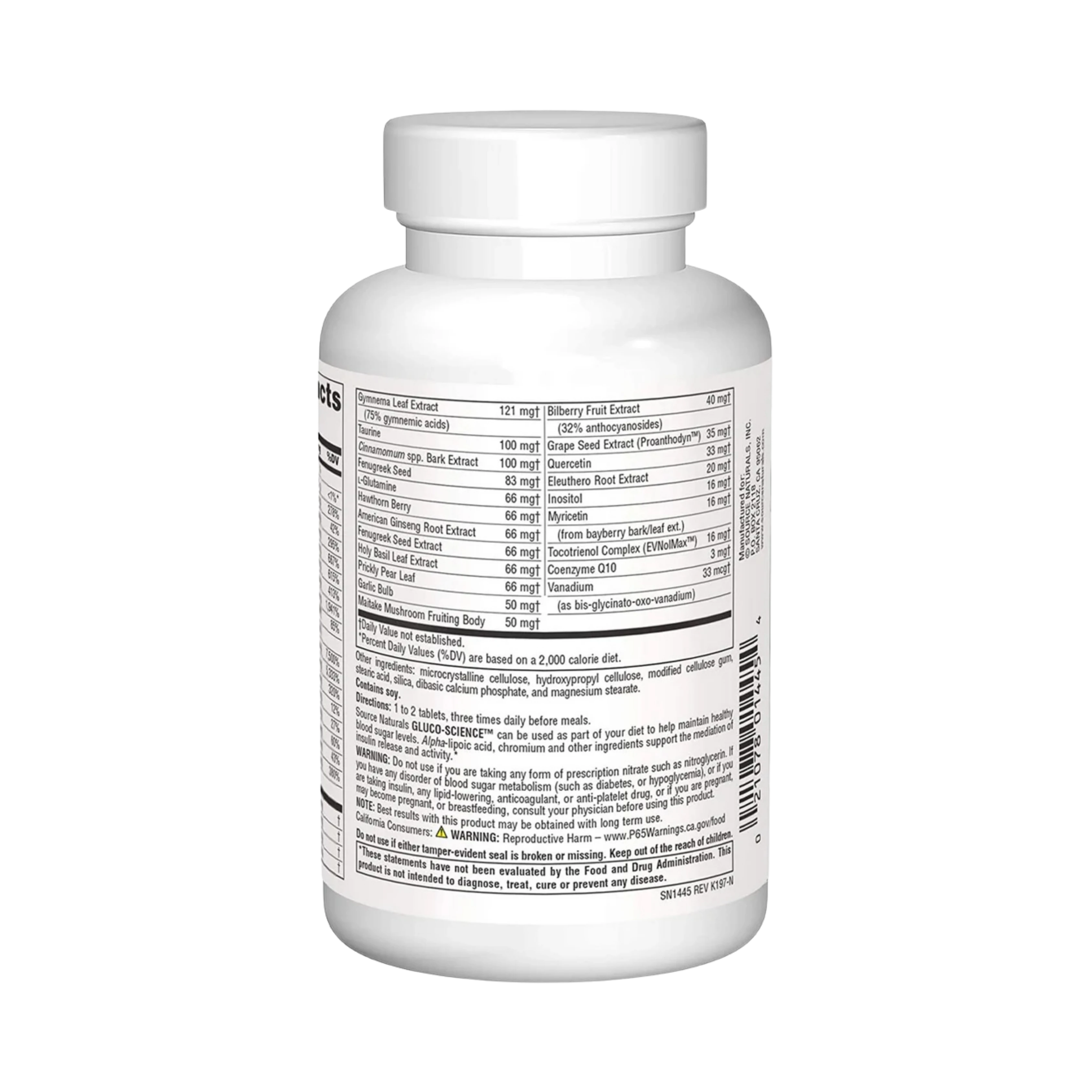 Source Naturals, Gluco-Science, 60 Tablets