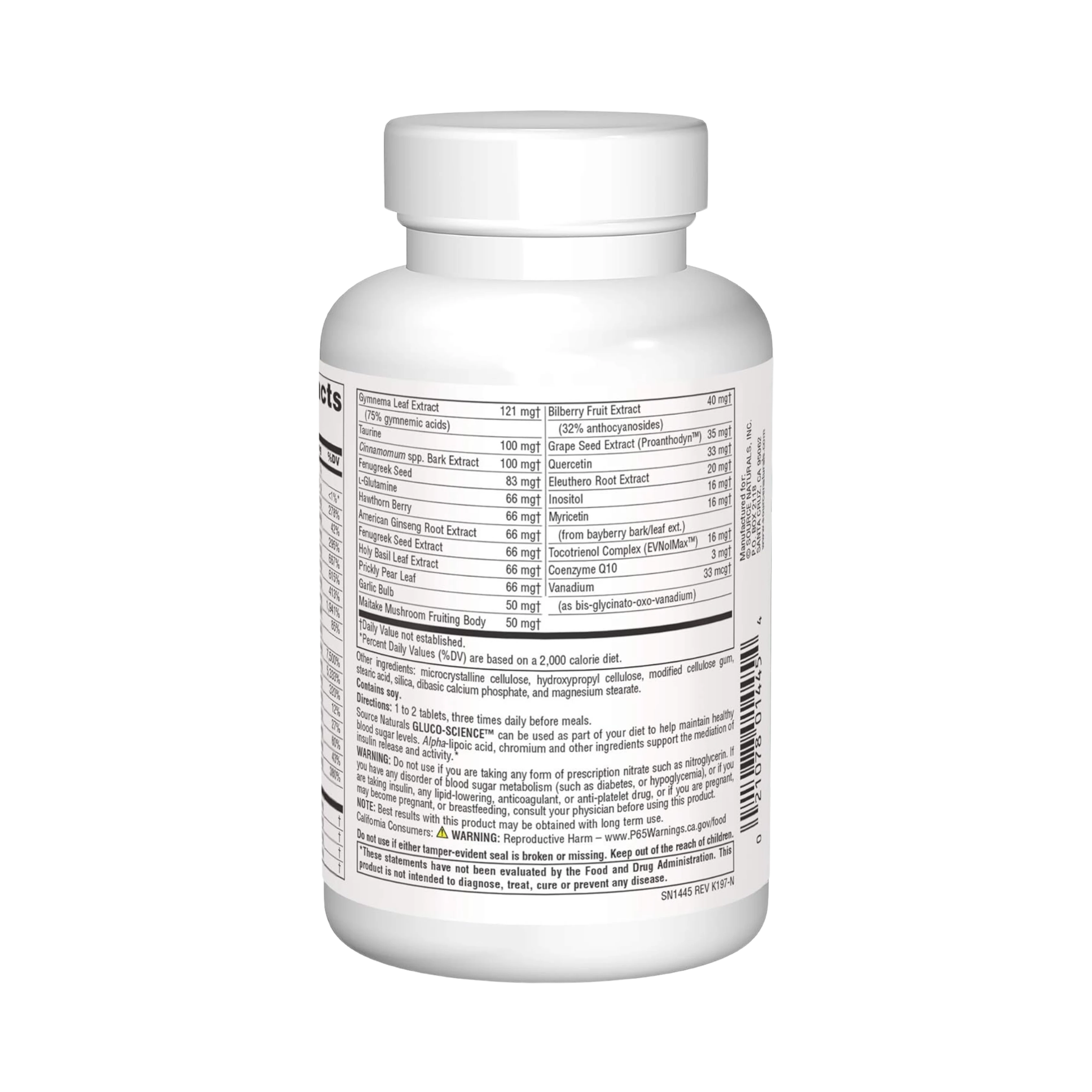 Source Naturals, Gluco-Science, 90 Tablets