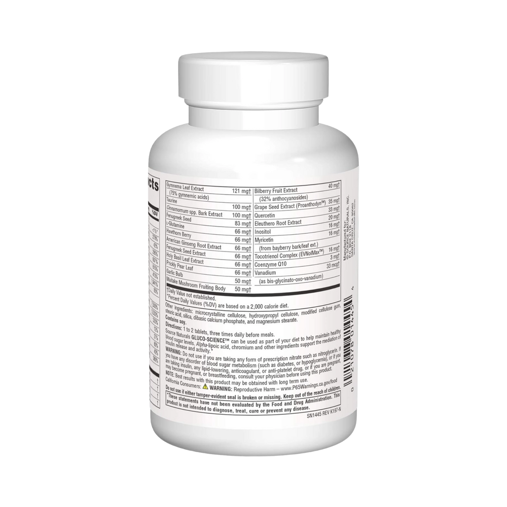 Source Naturals, Gluco-Science, 90 Tablets