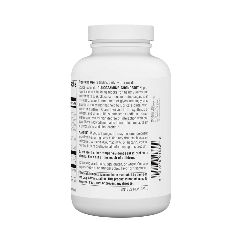 Source Naturals, Glucosamine Chondroitin, Extra Strength, 120 Tablets