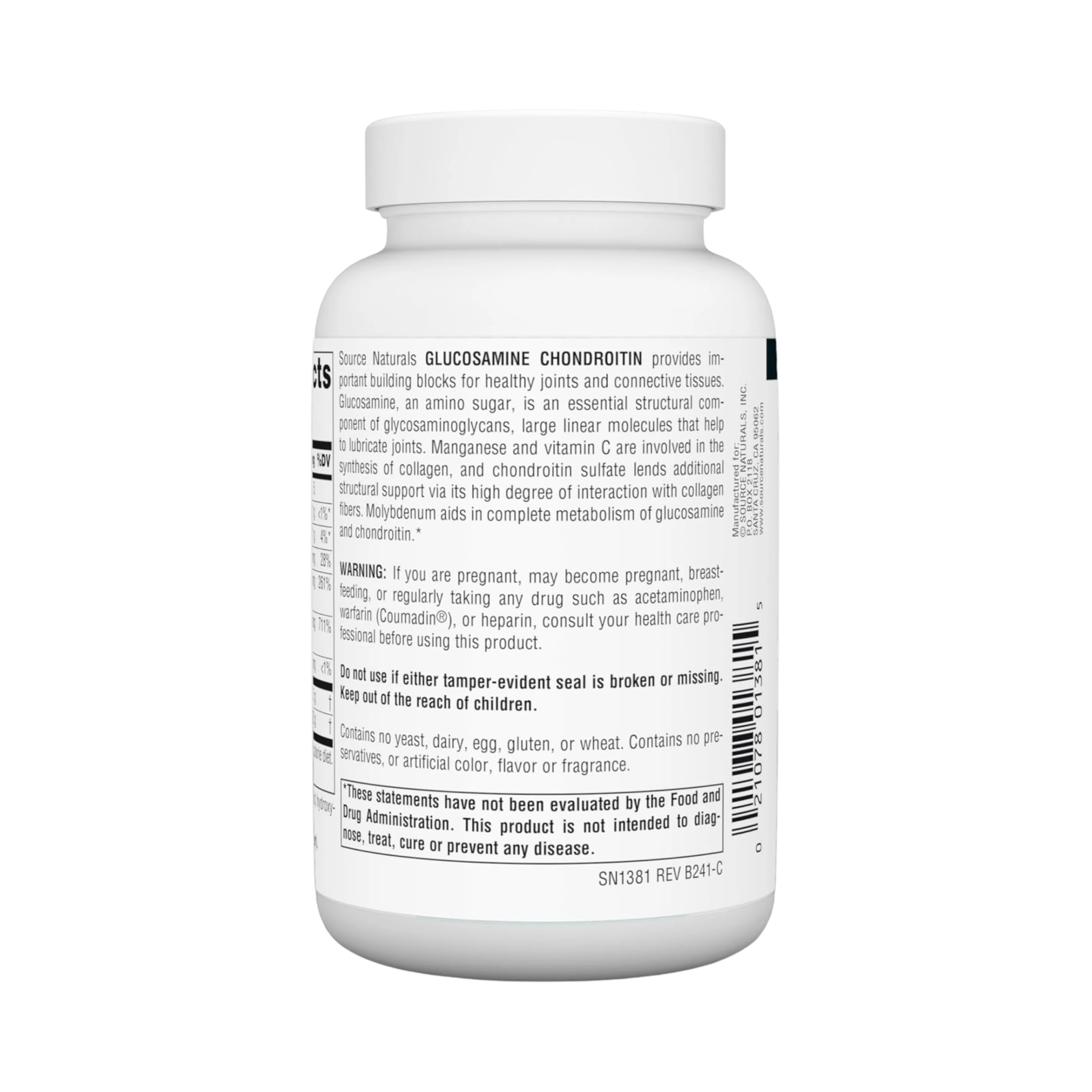 Source Naturals, Glucosamine Chondroitin, Extra Strength, 60 Tablets