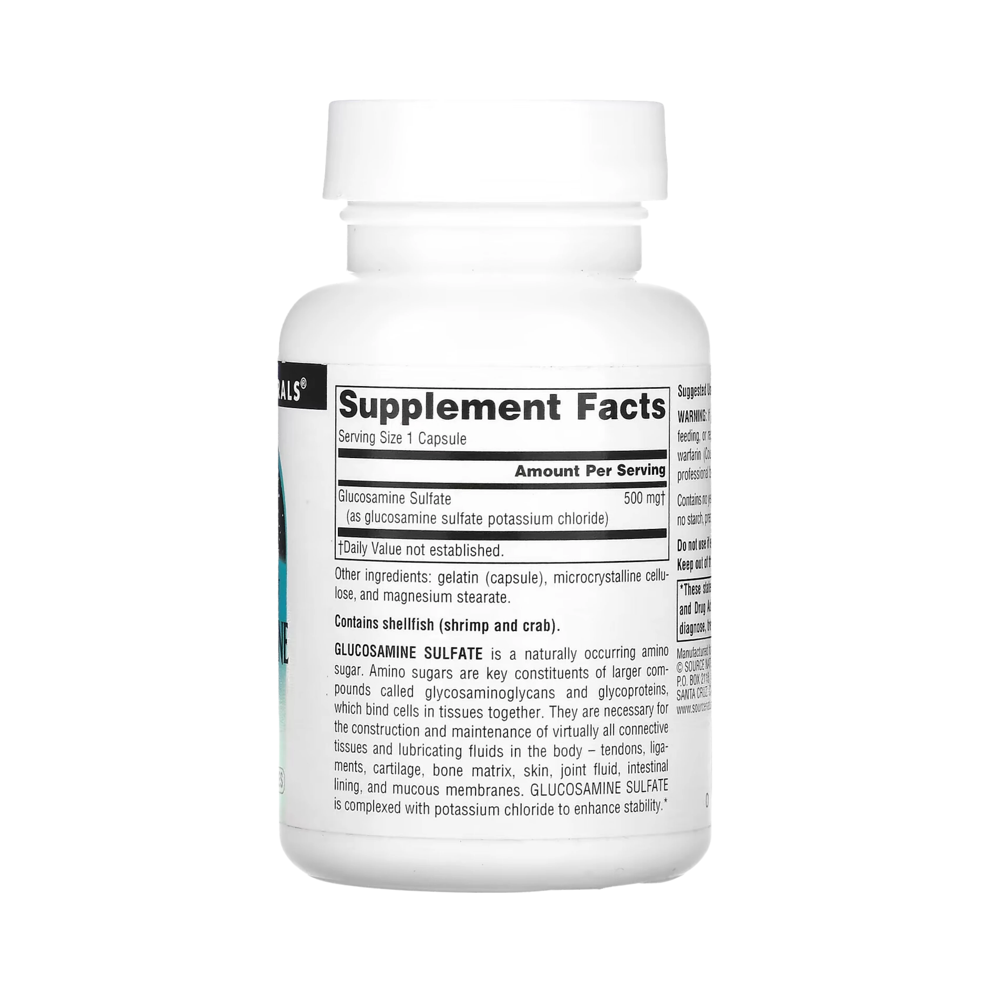 Source Naturals, Glucosamine Sulfate, 500 Mg, 120 Capsules