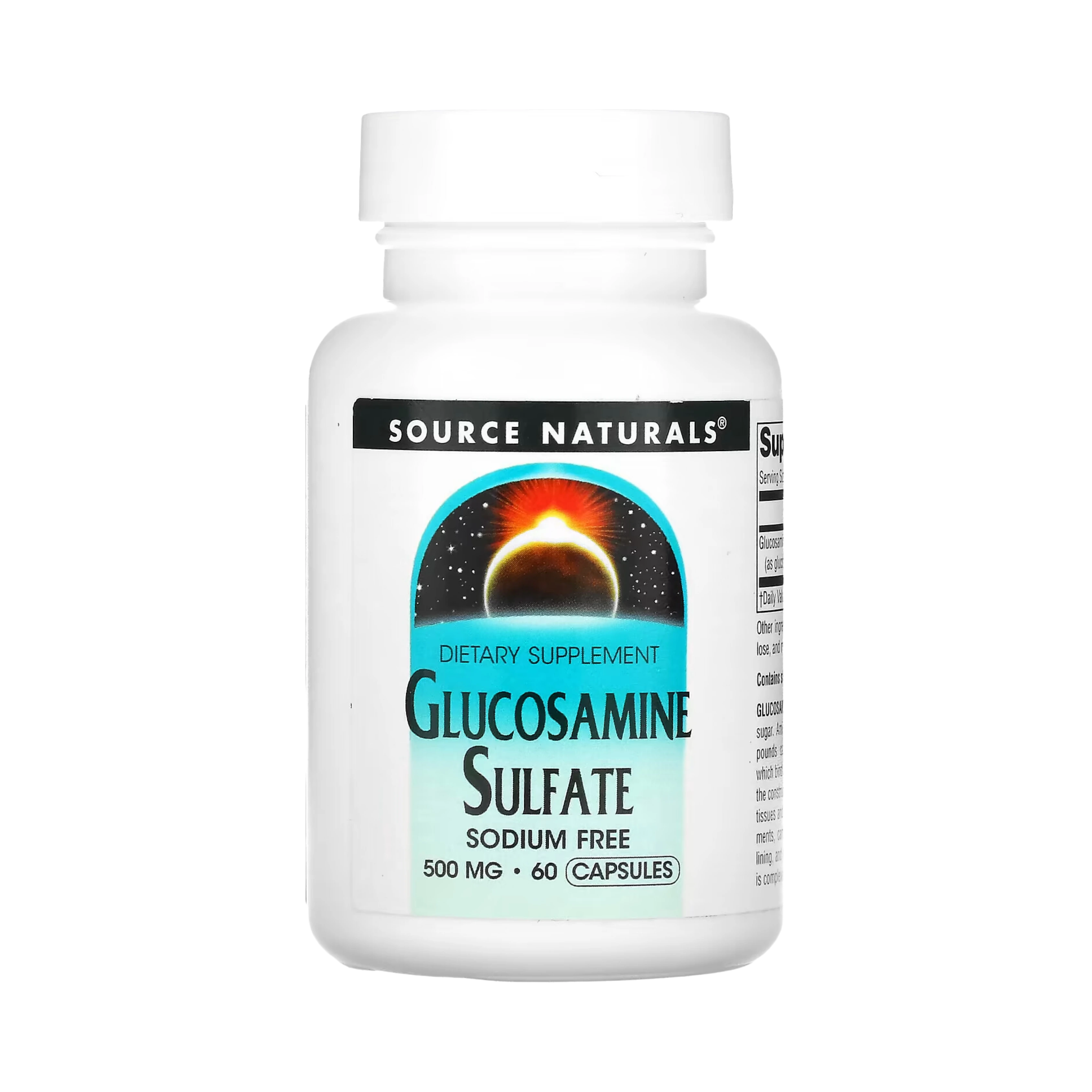 Source Naturals, Glucosamine Sulfate, 500 Mg, 60 Capsules