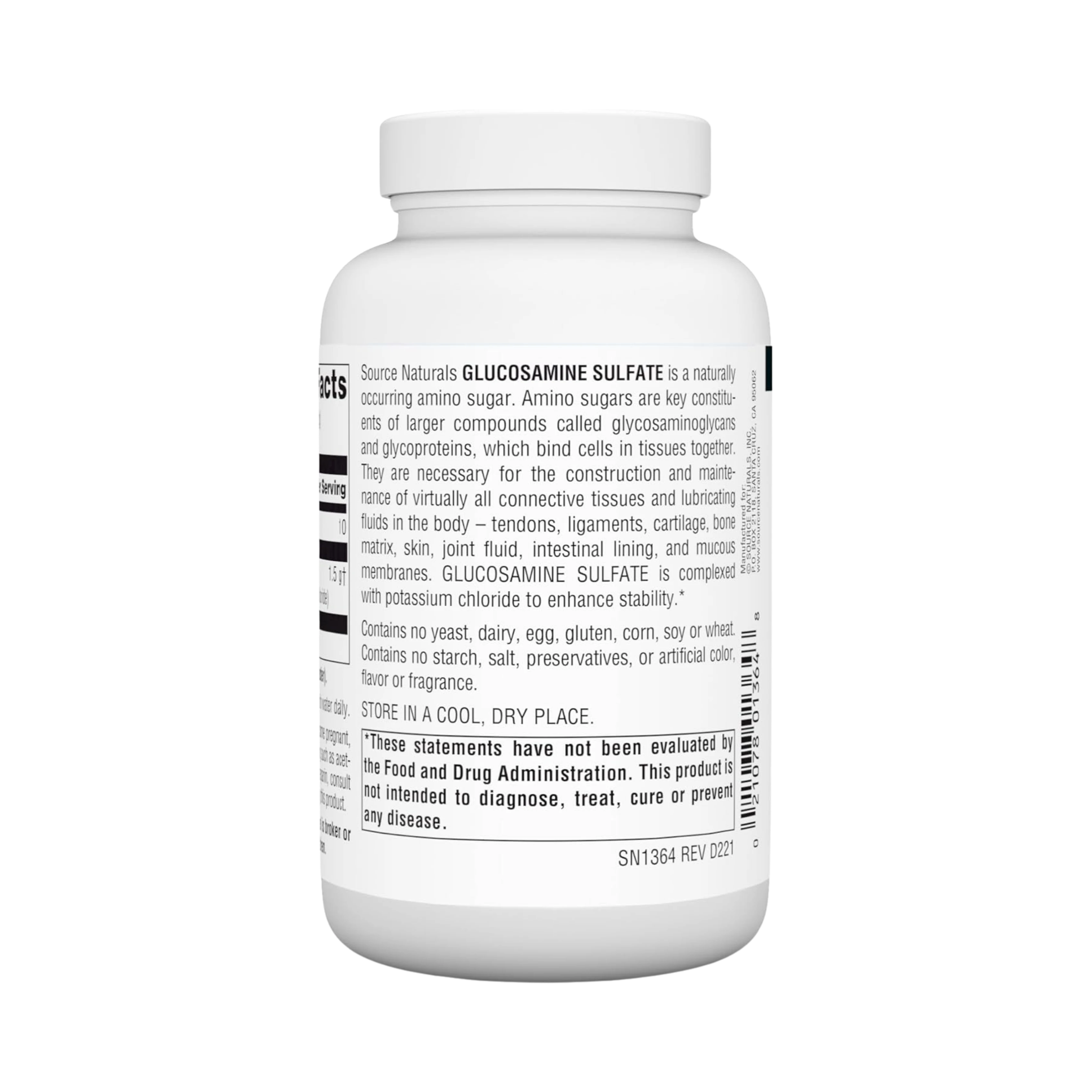 Source Naturals, Glucosamine Sulfate, 8 Powder
